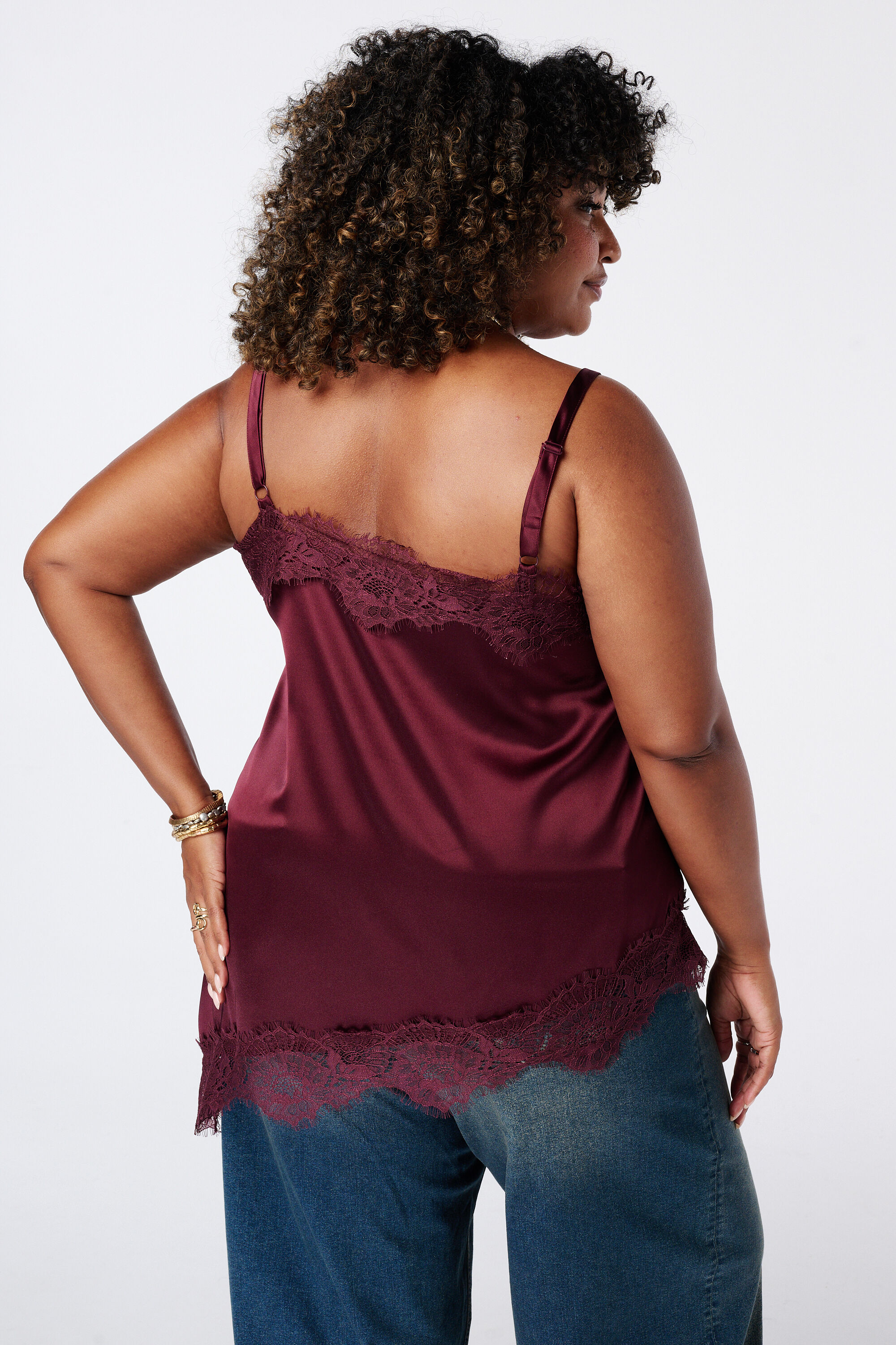 Blouse asym&eacute;trique avec dentelle image number 3