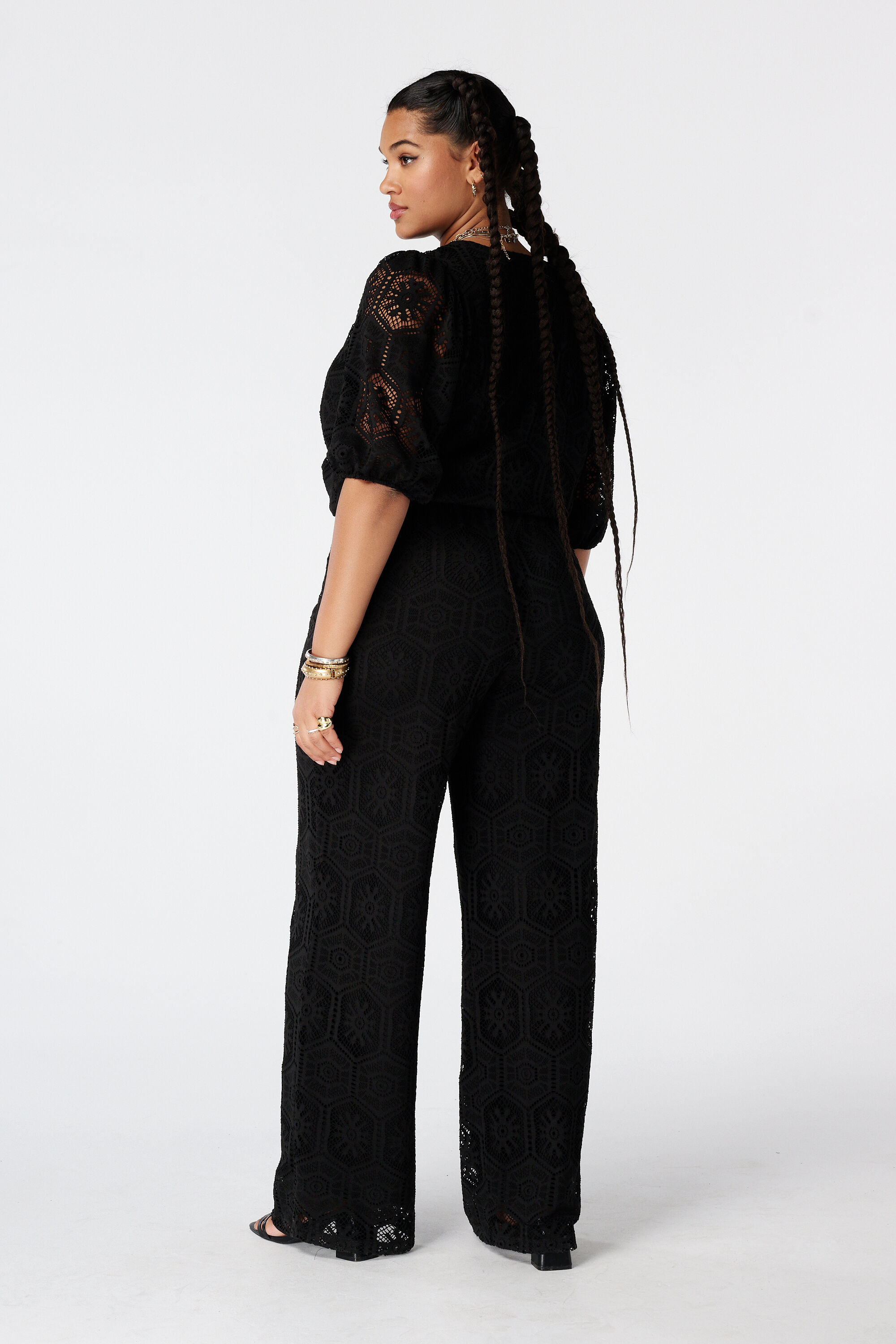 Pantalon large avec crochet image number 3