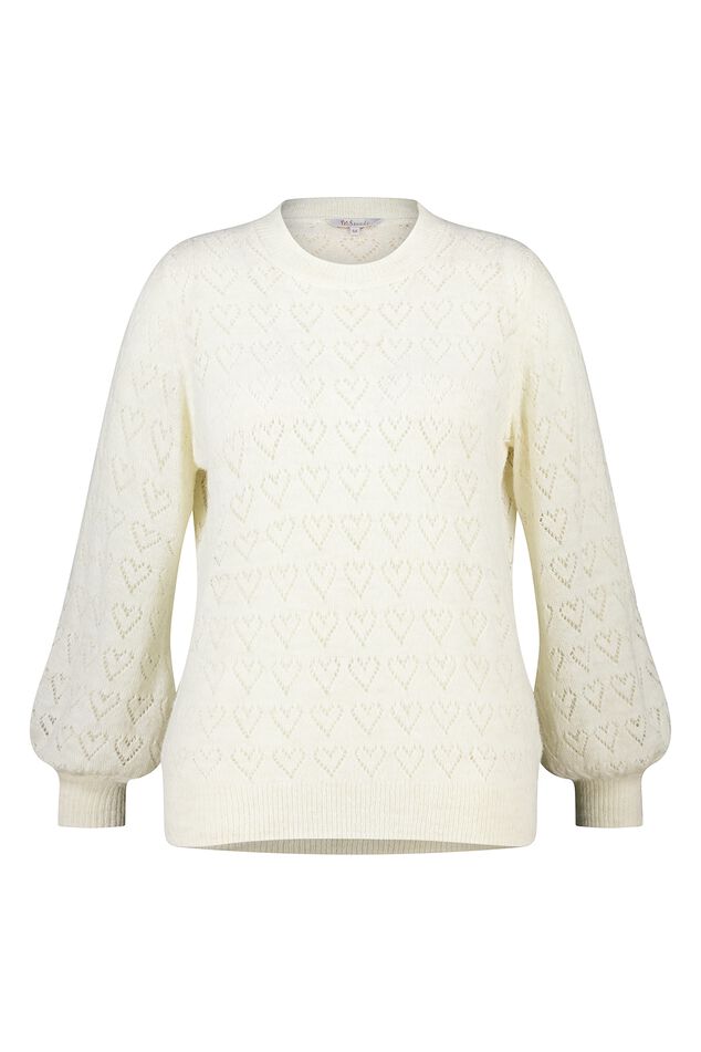 Pull ajouré avec motif cœurs image number 1