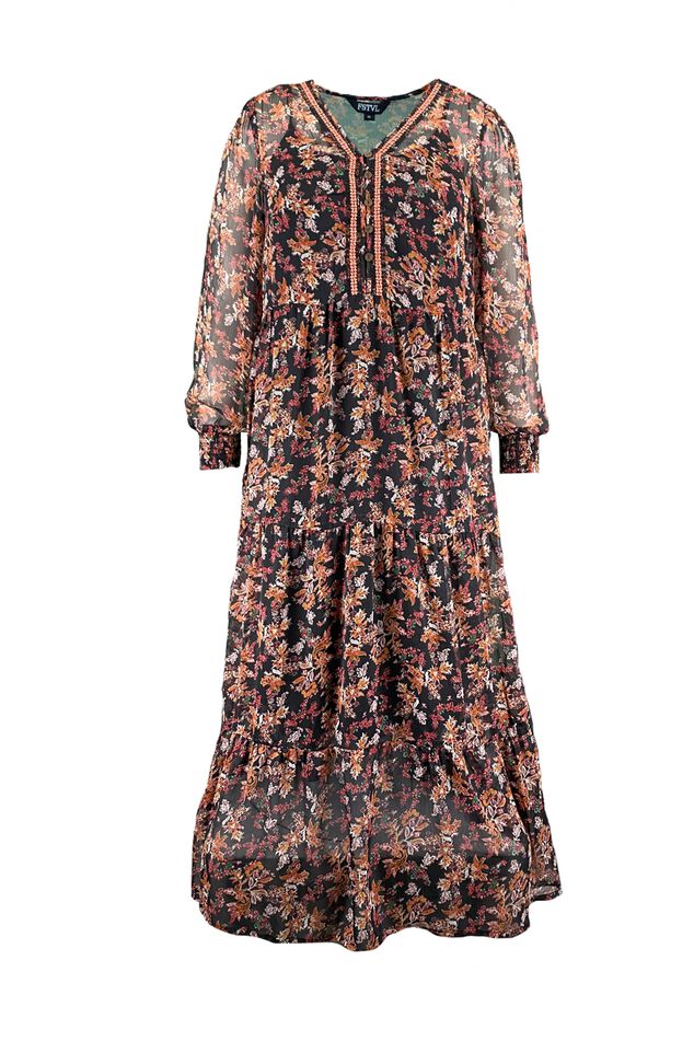 Longue robe à imprimé floral image number 2