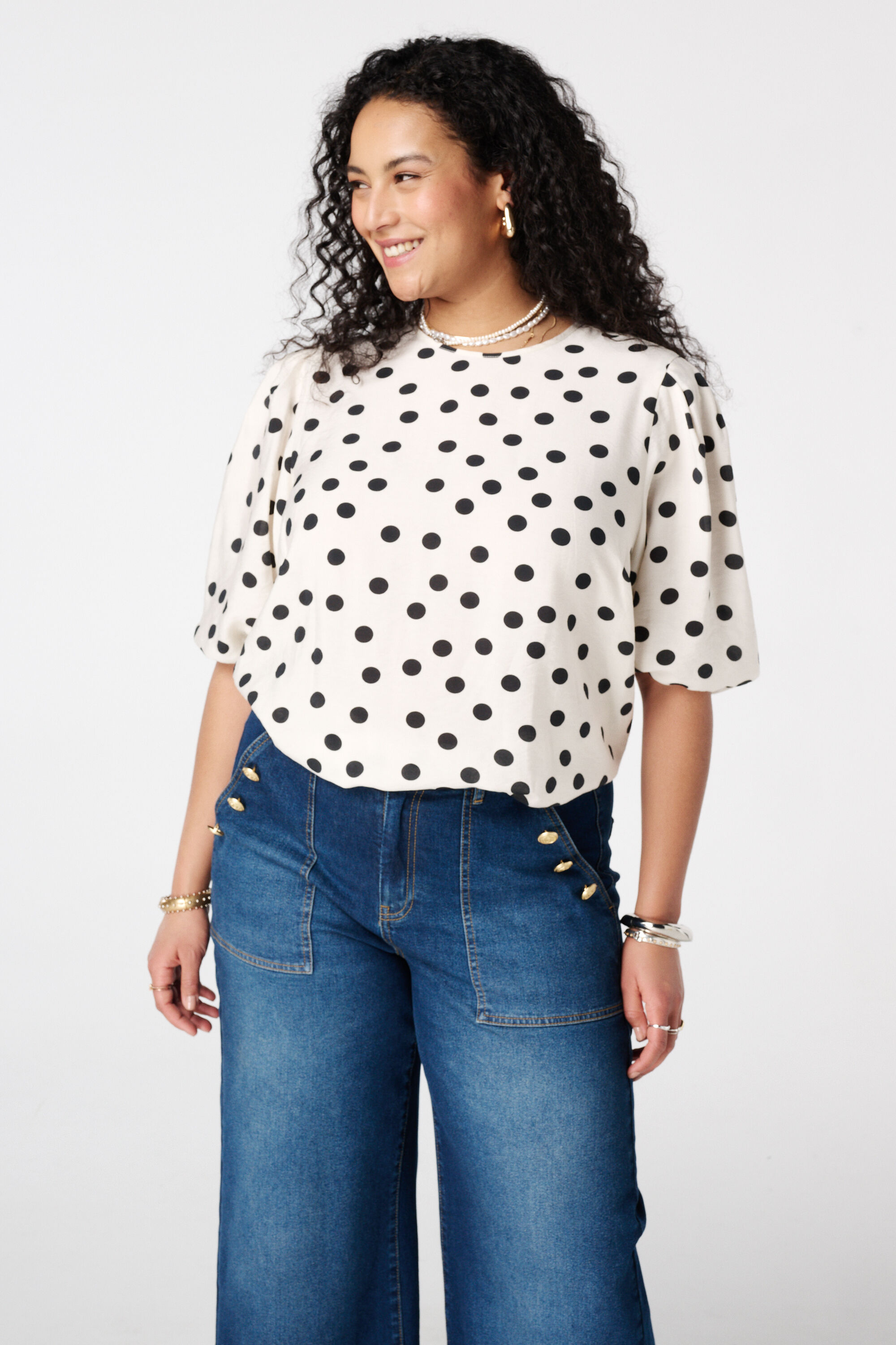 Blouse &agrave; pois