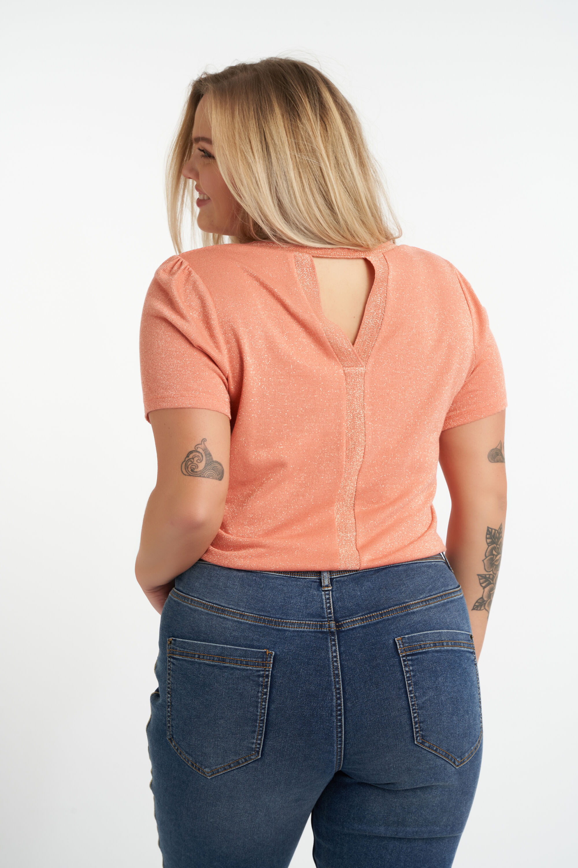 Jean &agrave; rayures scintillantes image number 3