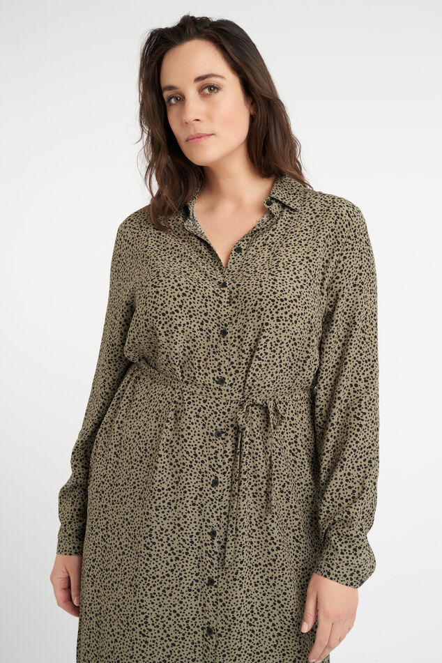 Robe longue avec ceinture à nouer image number 5