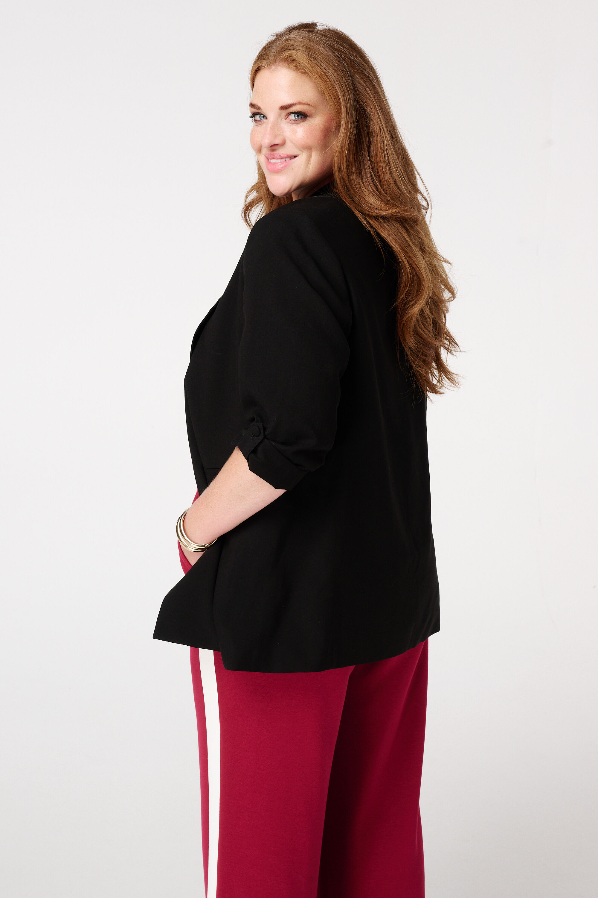 Blazer &agrave; manches retrouss&eacute;es image number 3