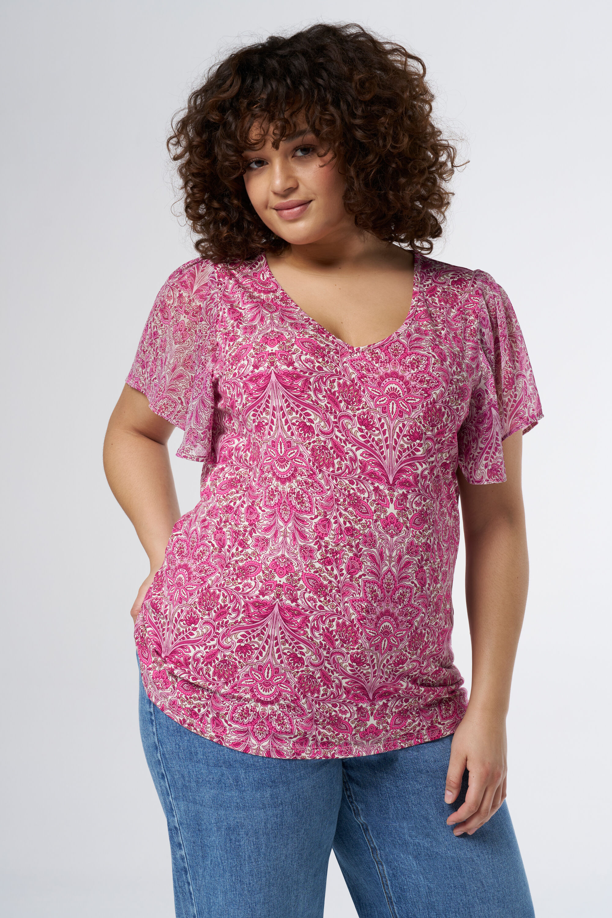 Haut &agrave; imprim&eacute; floral image number 0