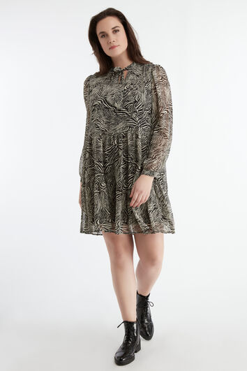 Robe courte imprim&eacute; z&egrave;bre