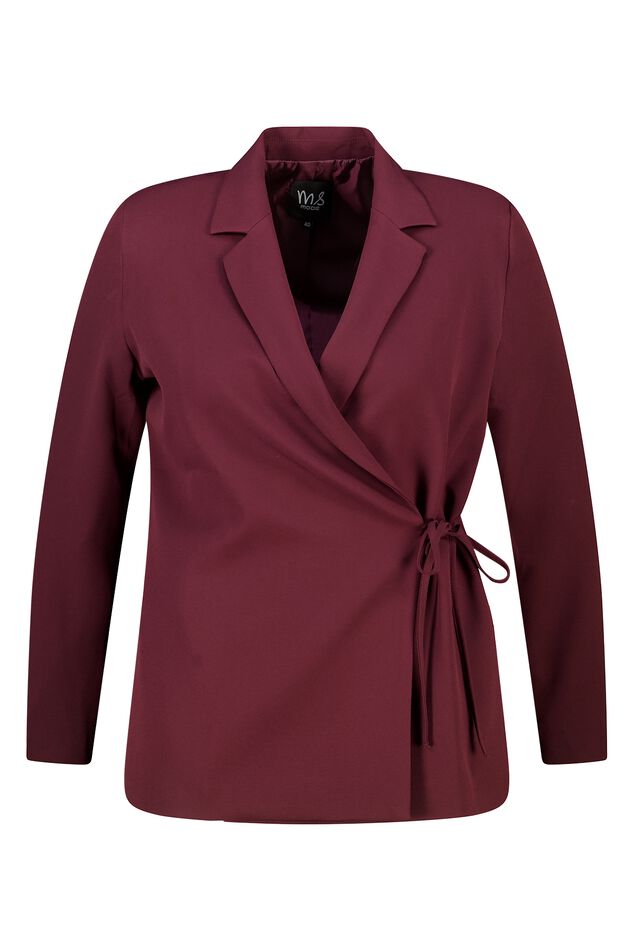 Blazer à revers avec ceinture à nouer image number 1