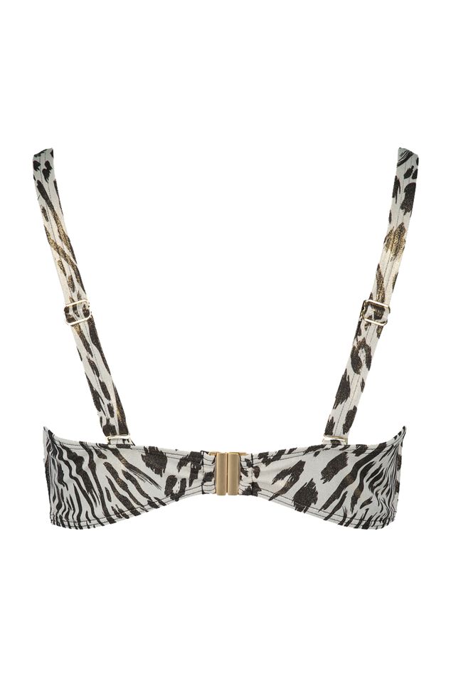 Haut de bikini style bandeau avec imprimé animal - Gold rush image number 1