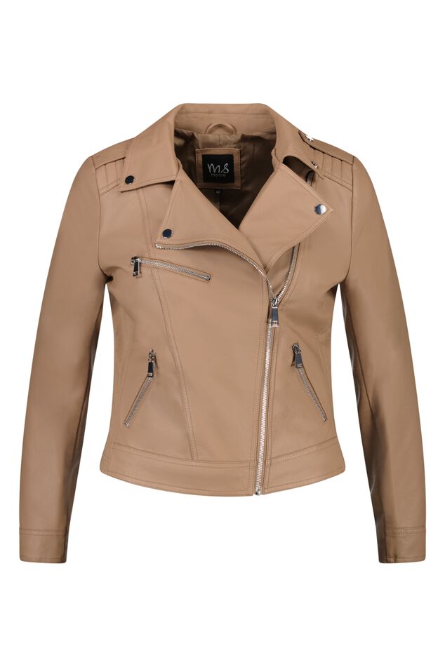 Veste style motard en similicuir image number 1