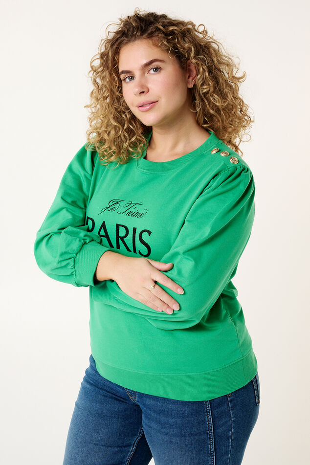 Sweater "Paris" mit Knopfdetails auf der Schulter image number 5