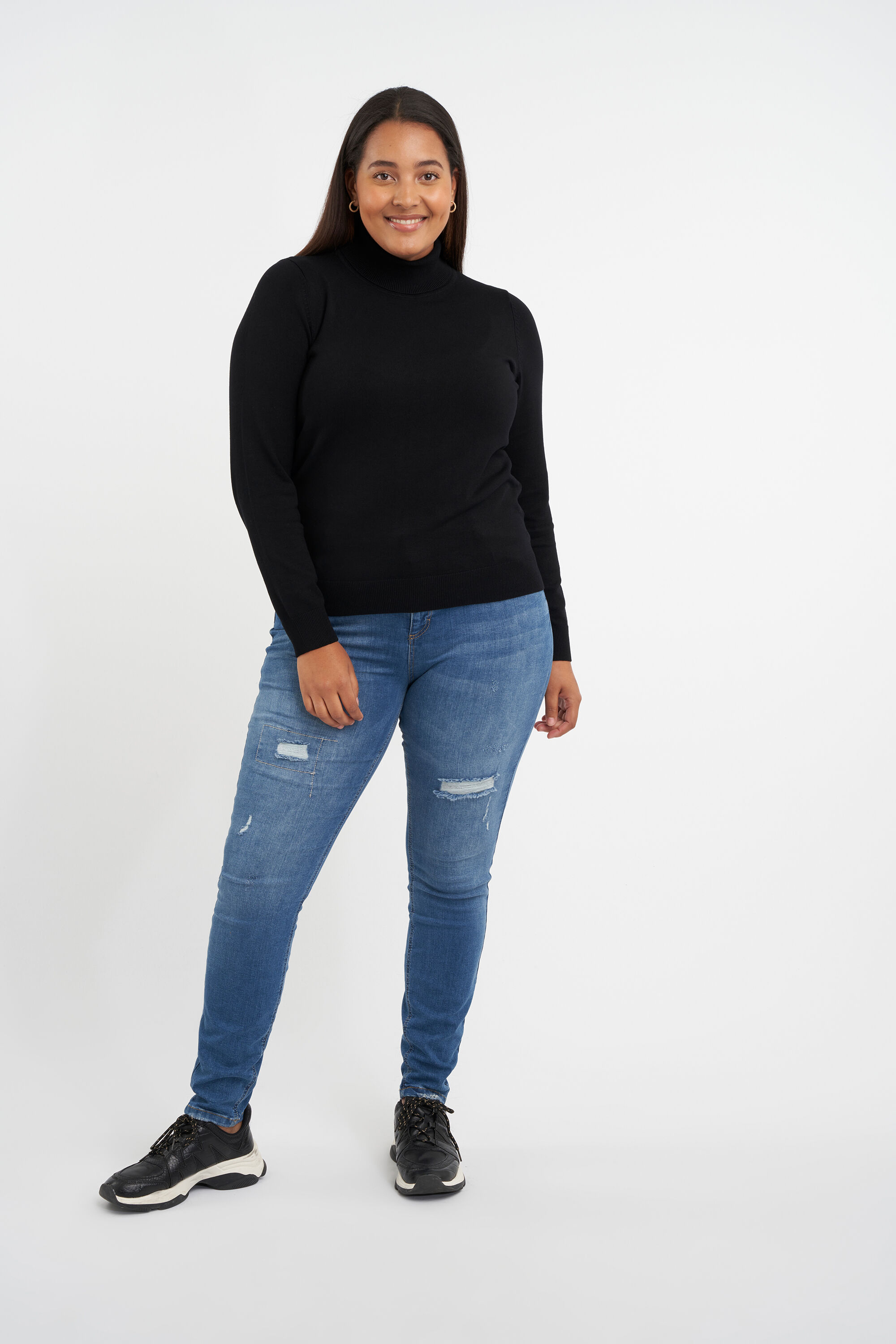 Pull en maille fine &agrave; col roul&eacute; image number 5