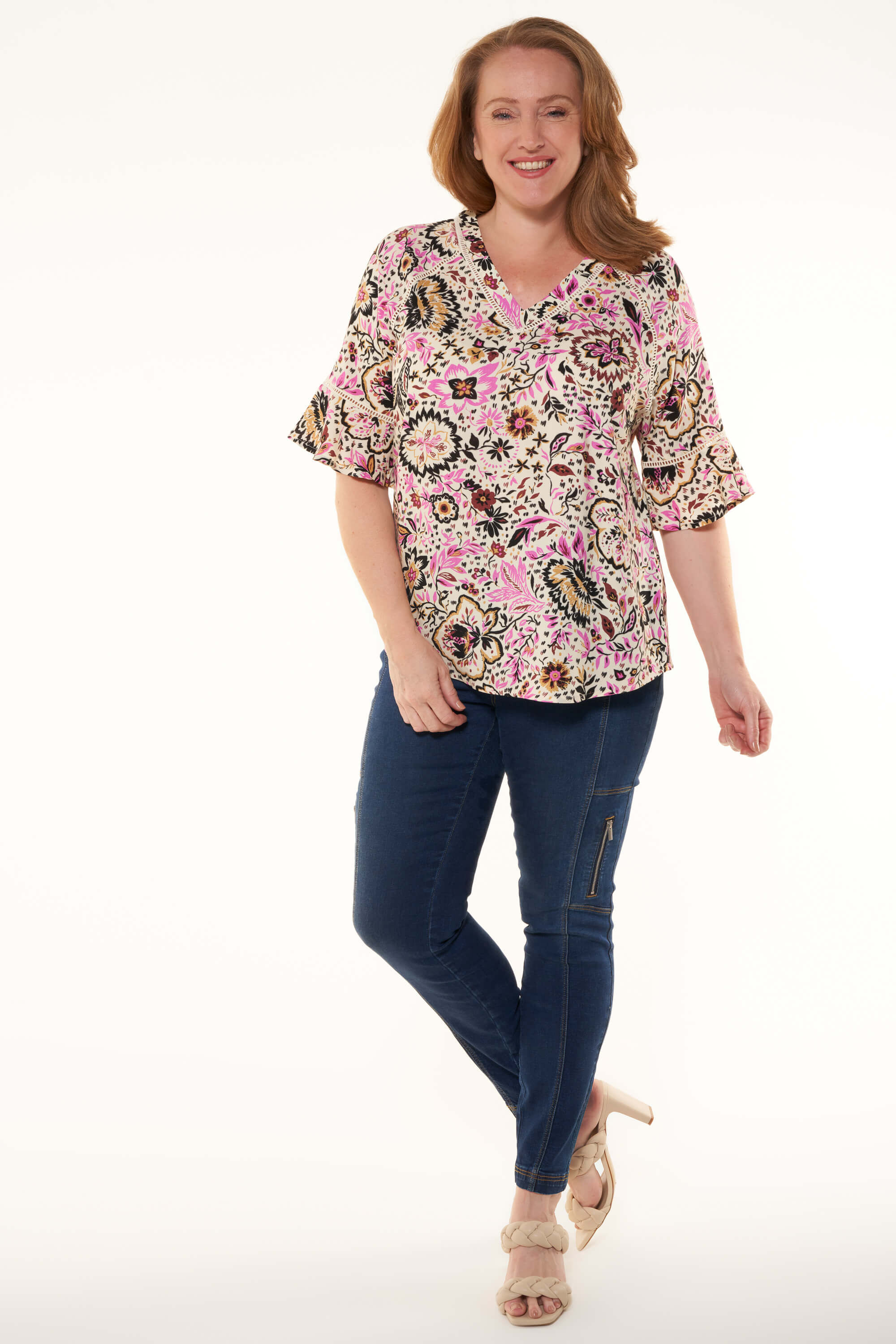 Chemisier avec d&eacute;tails brod&eacute;s image number 3