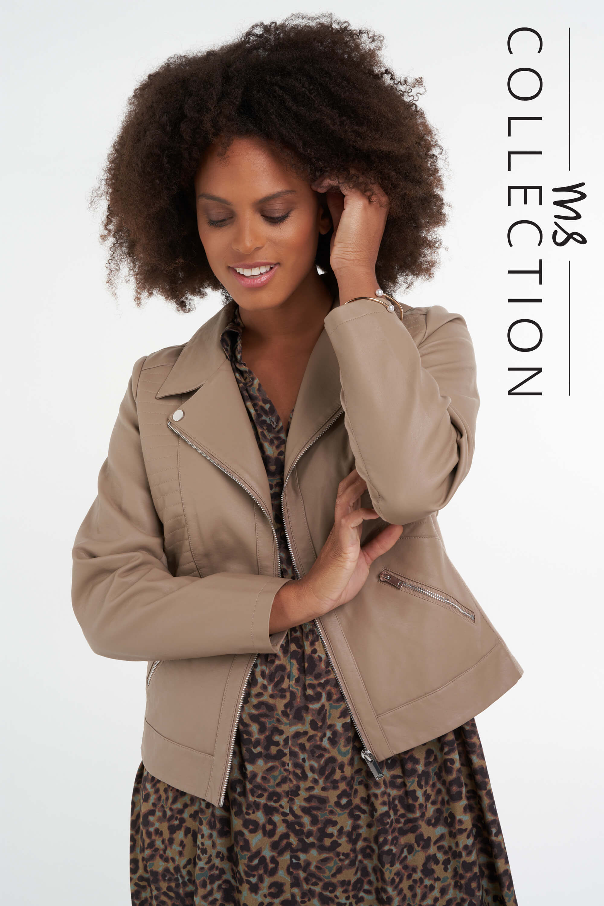 Femmes Veste en similicuir MS Mode