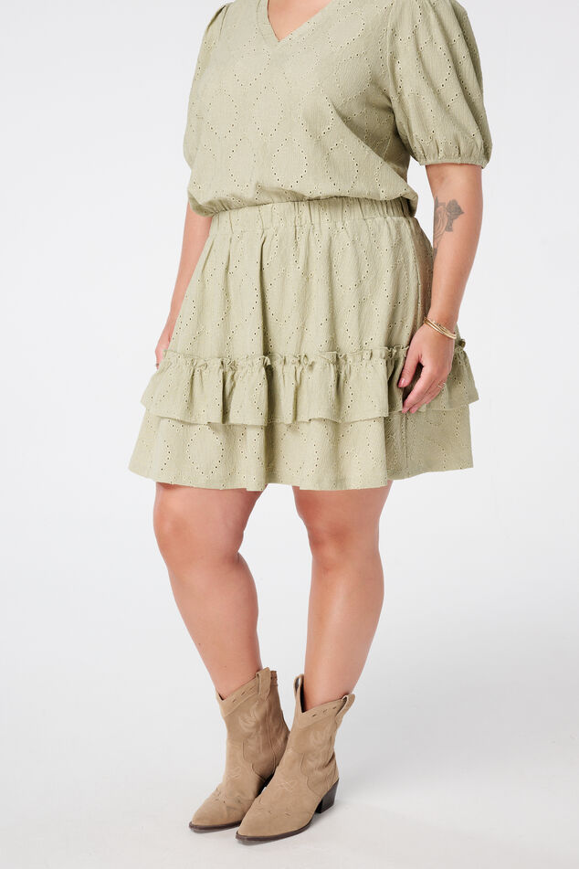 Jupe à effet brodé image number 3