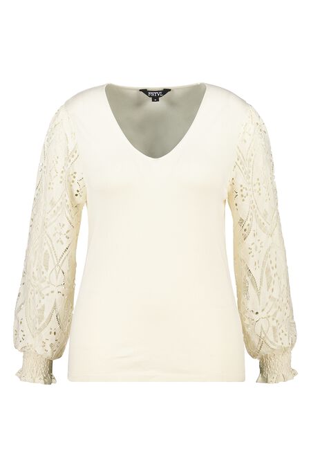 Top avec manches en dentelle