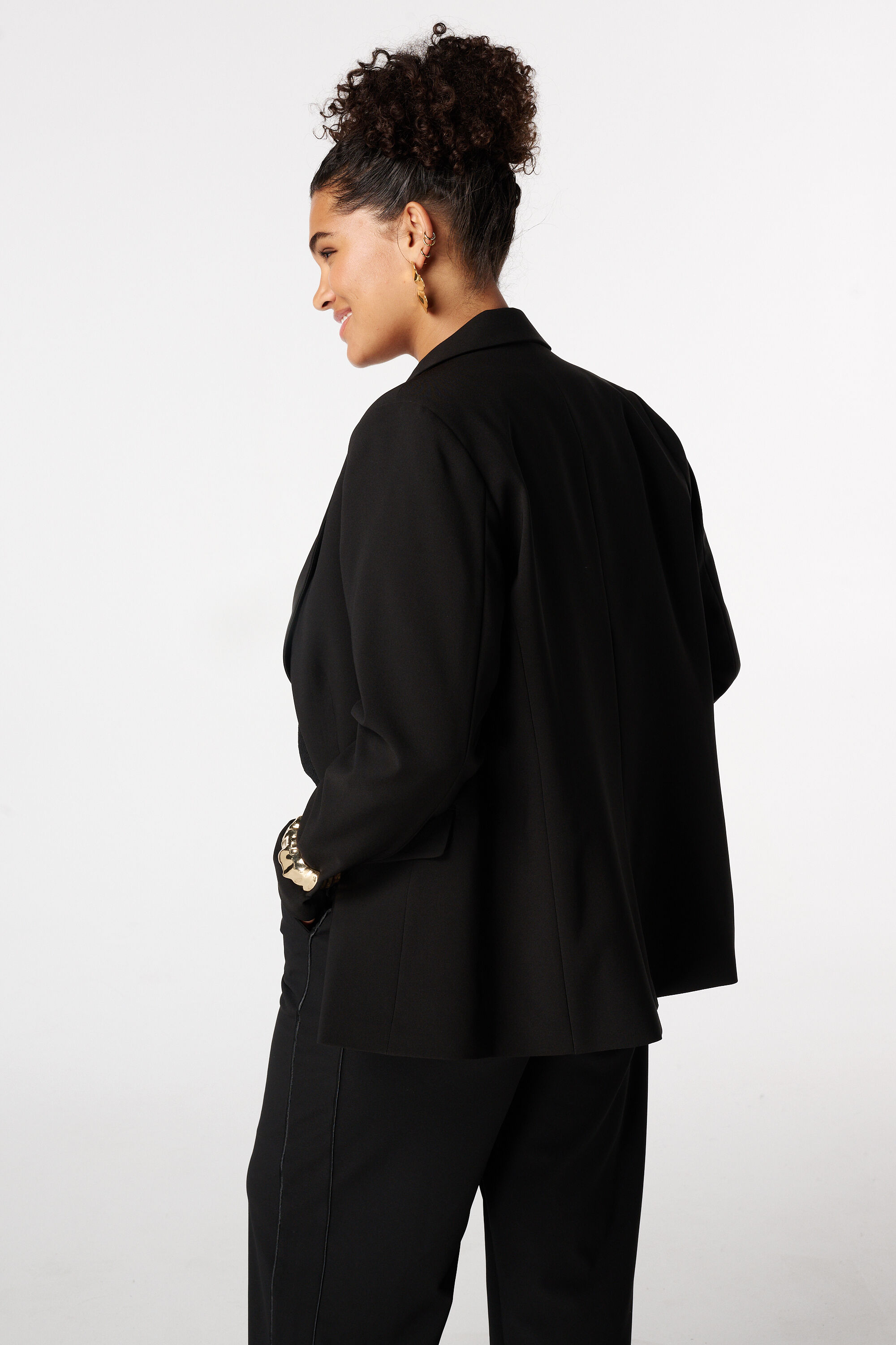 Veste blazer &agrave; un bouton image number 3