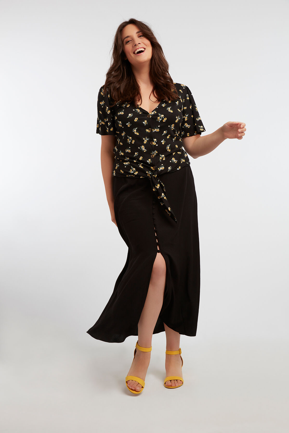 Jupe longue avec boutons image number 5