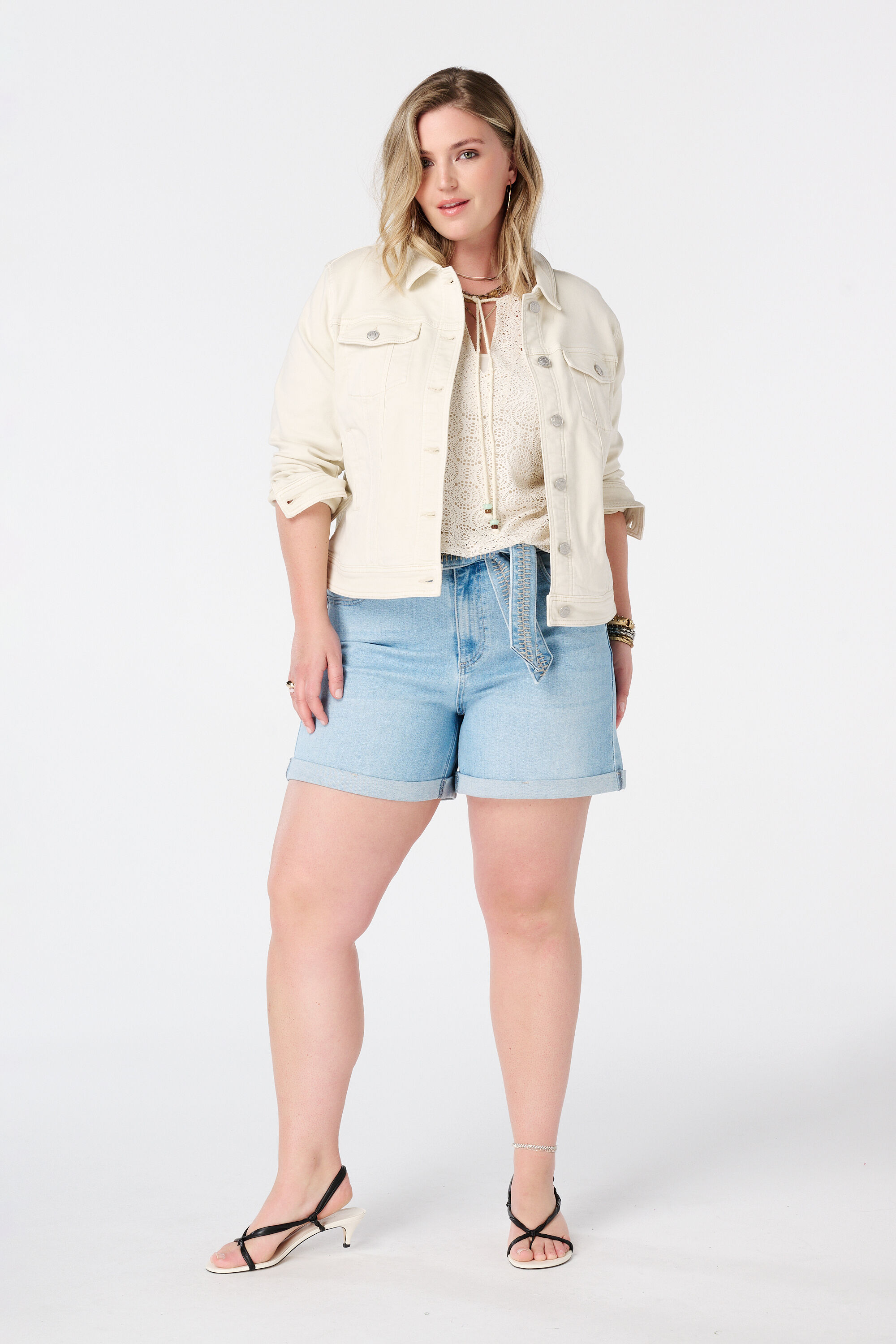 Veste en jean avec fermeture &agrave; boutons image number 5