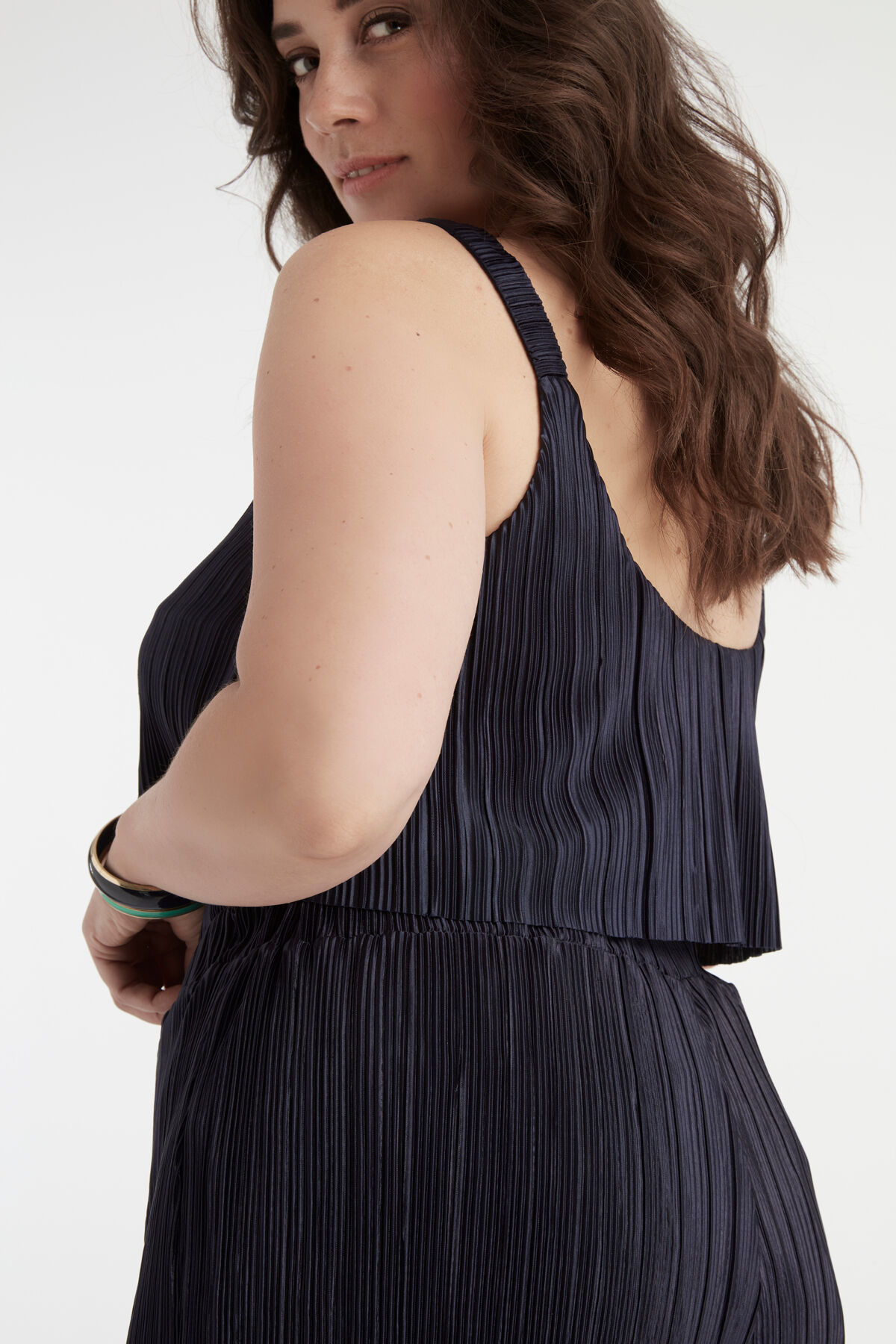 Pantalon pliss&eacute; extensible  image number 5