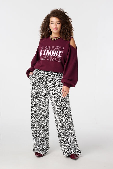 Pantalon large à imprimé zèbre Pantalon large à imprimé zèbre