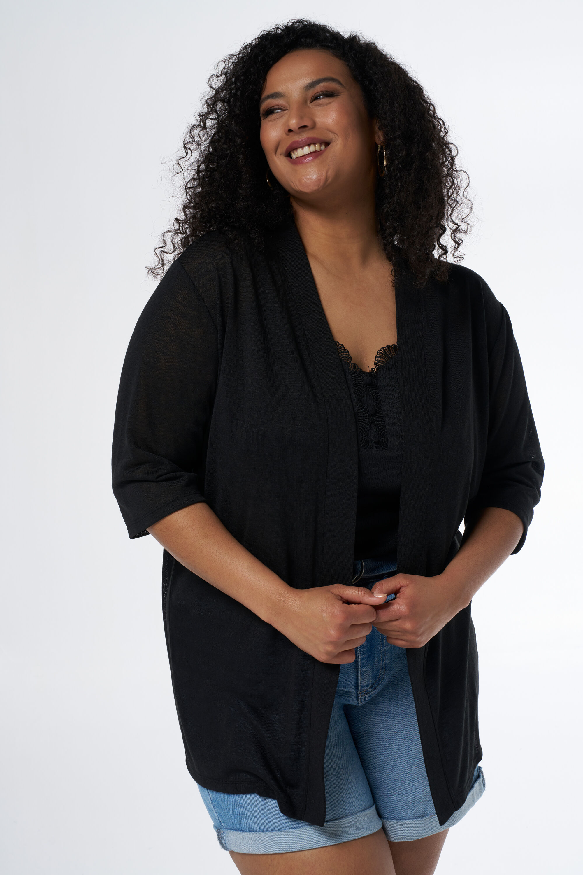 Cardigan &agrave; manches trois-quarts image number 0