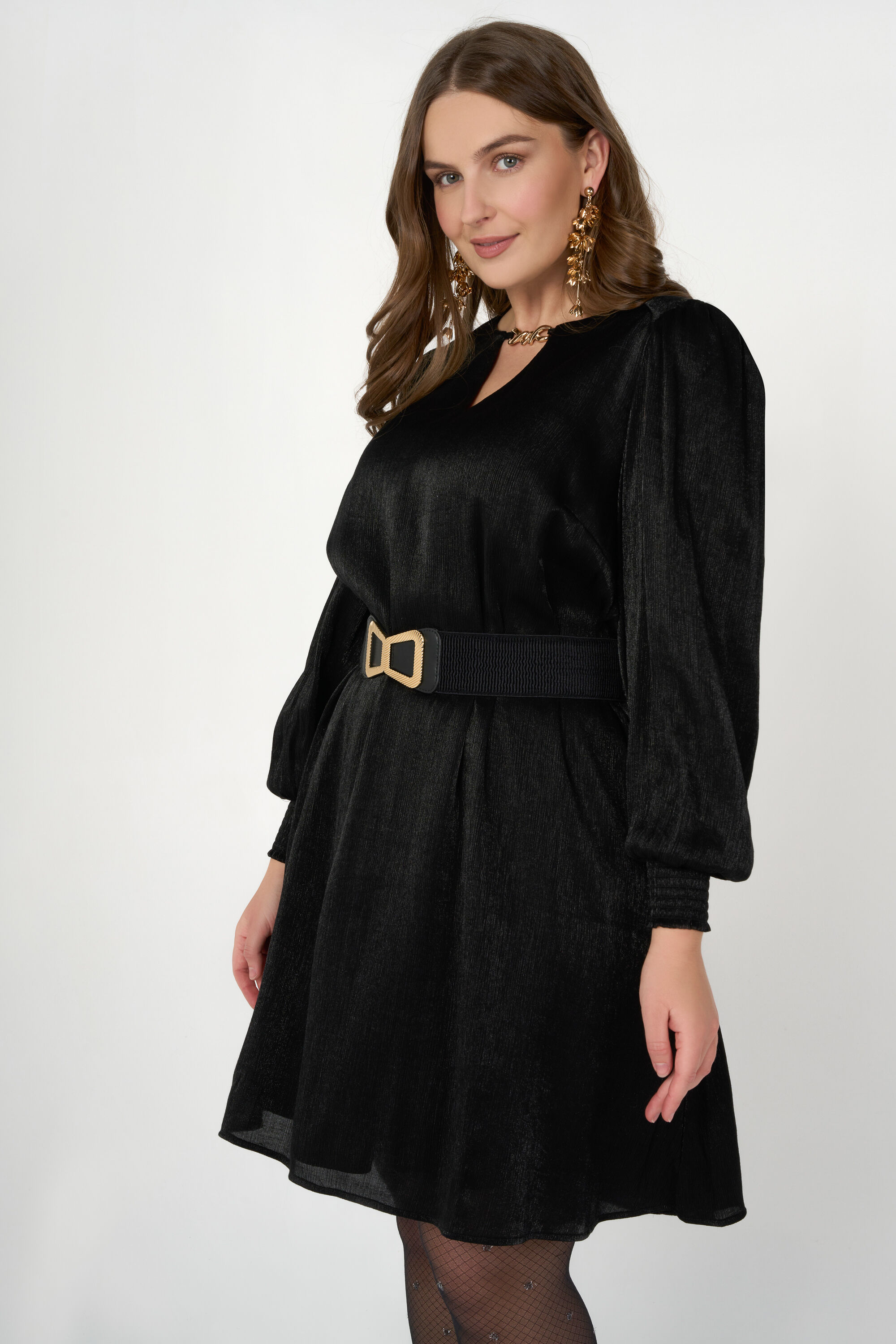 Robe midi avec d&eacute;tail dor&eacute; image number 5