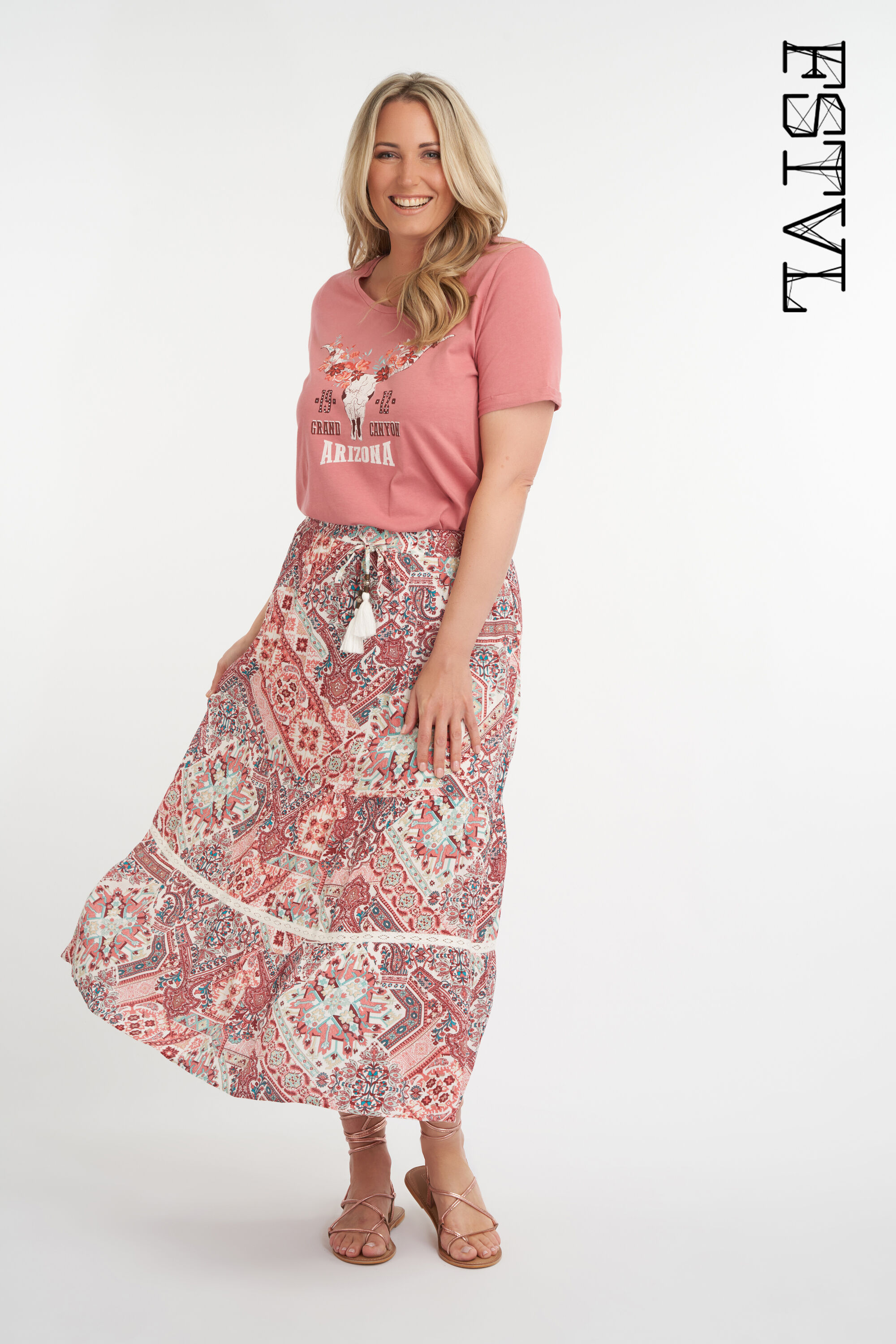 Femmes Jupe longue a imprime MS Mode