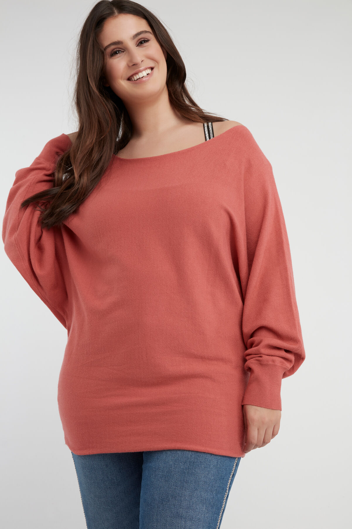 Pull-over &agrave; manches chauve-souris image number 0