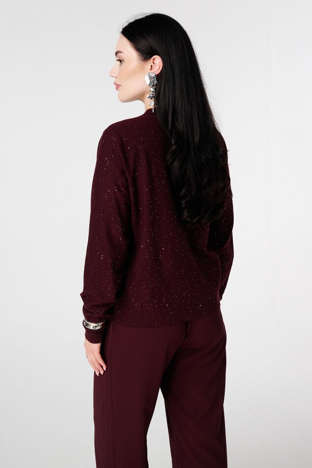 Cardigan finement tricoté avec mini paillettes image number 3