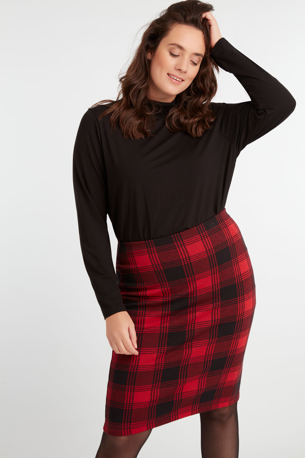 T-shirt en viscose &agrave; col roul&eacute;  image number 0