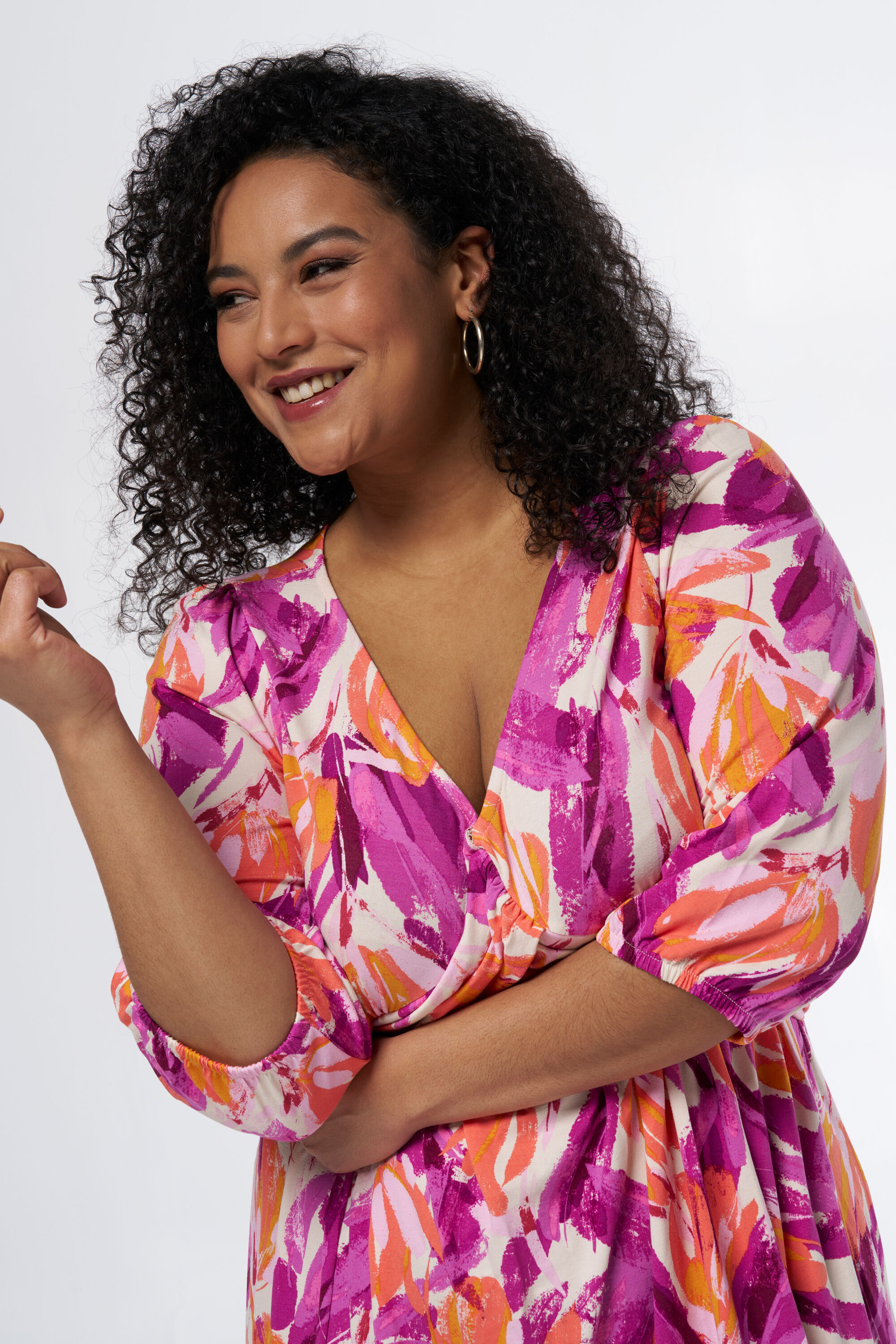 Robe midi avec imprim&eacute; accrocheur  image number 4