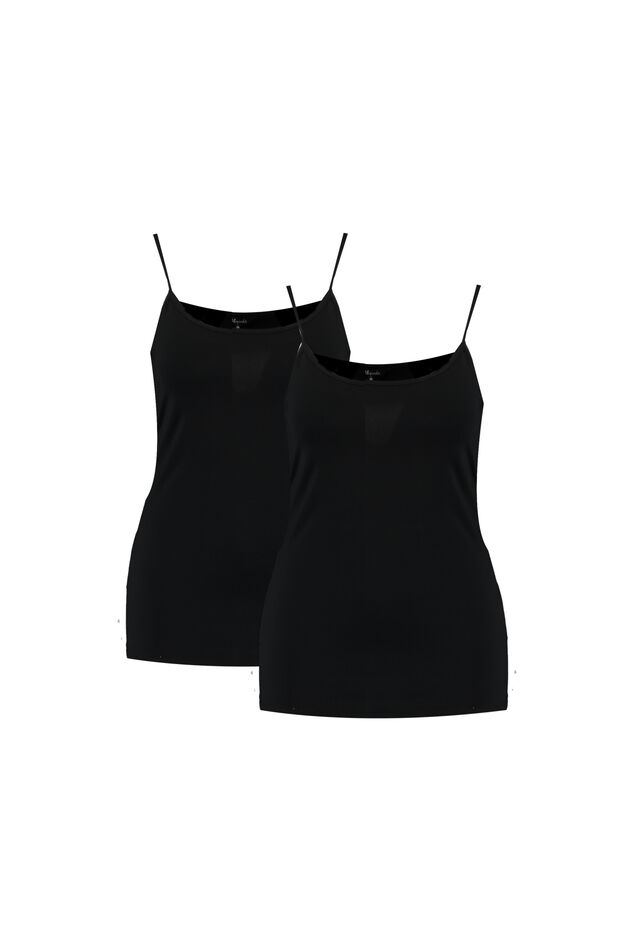 2 Débardeur en coton avec bretelles spaghetti image number 1