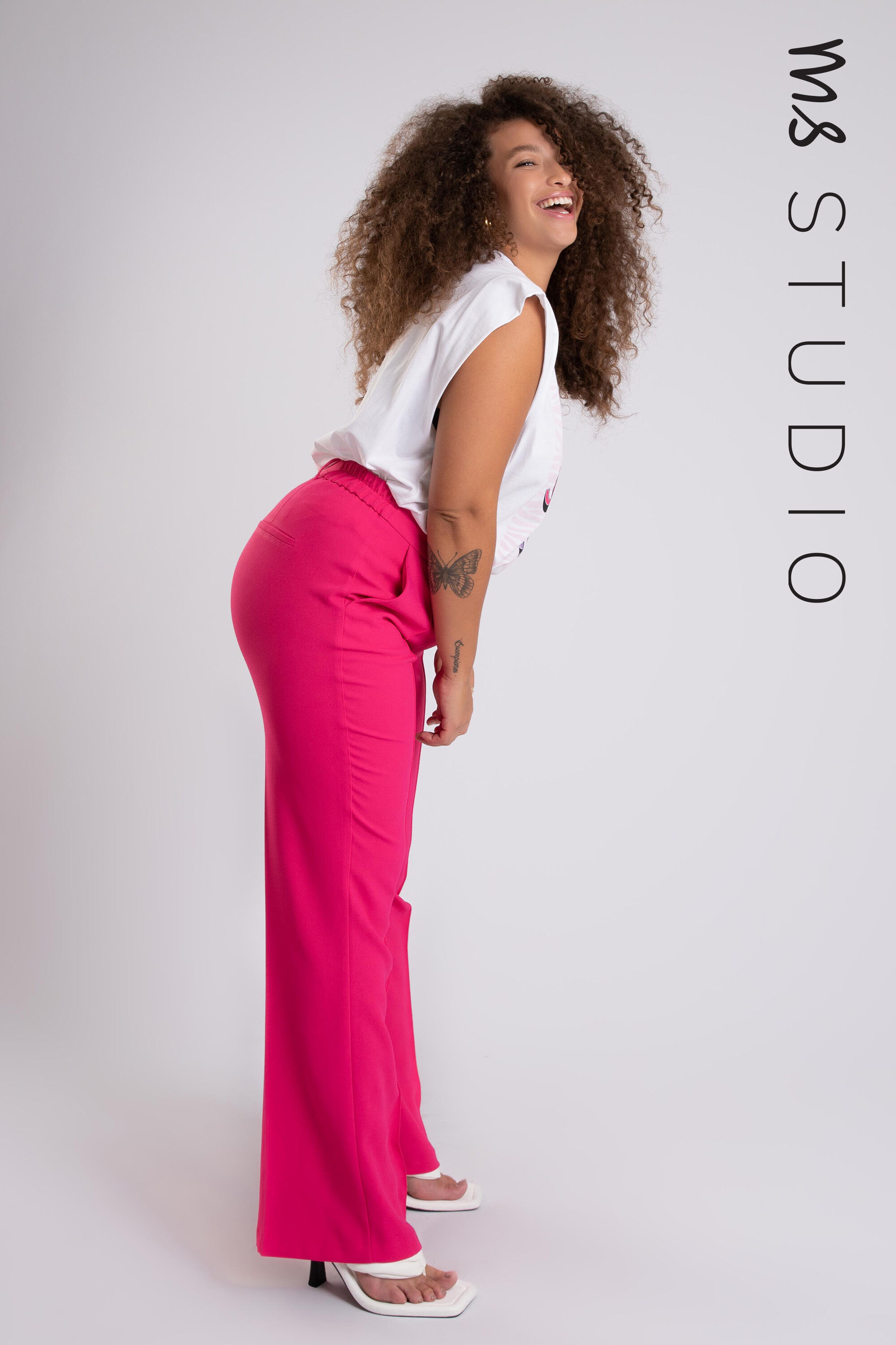 Pantalon &agrave; jambes larges