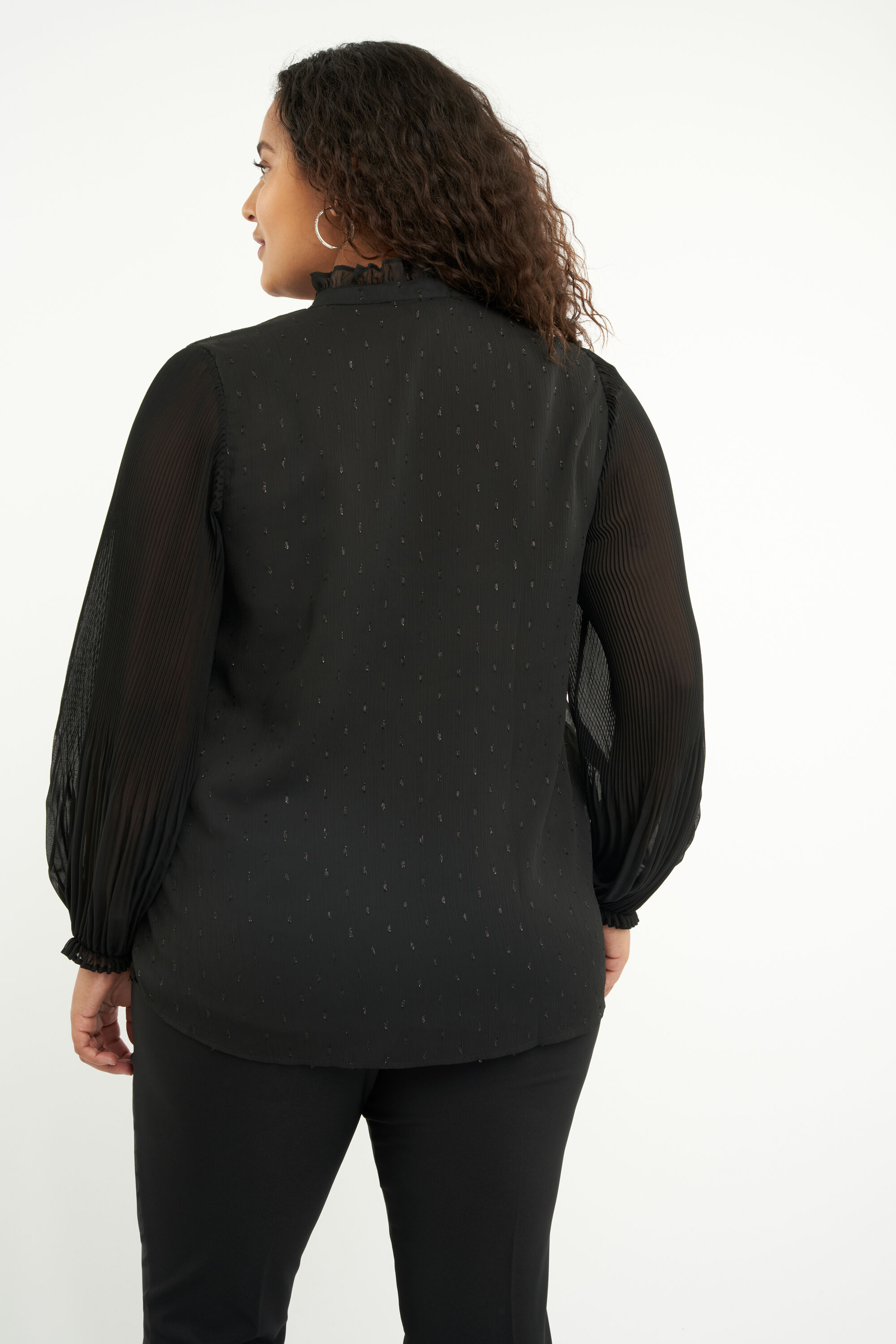 Chemisier &agrave; manches pliss&eacute;es image number 4