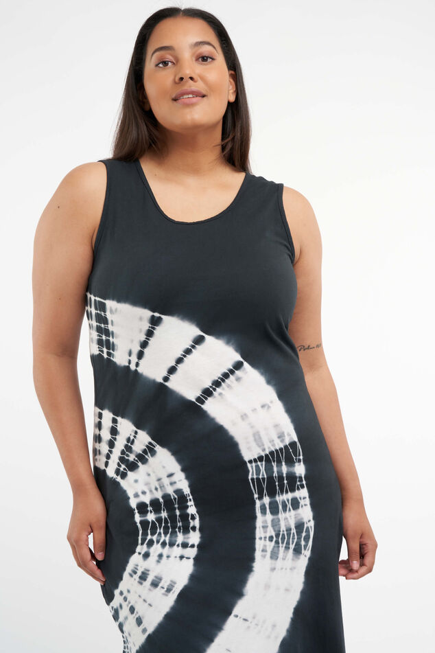 Robe avec un imprimé teinture-au-nœud image number 6