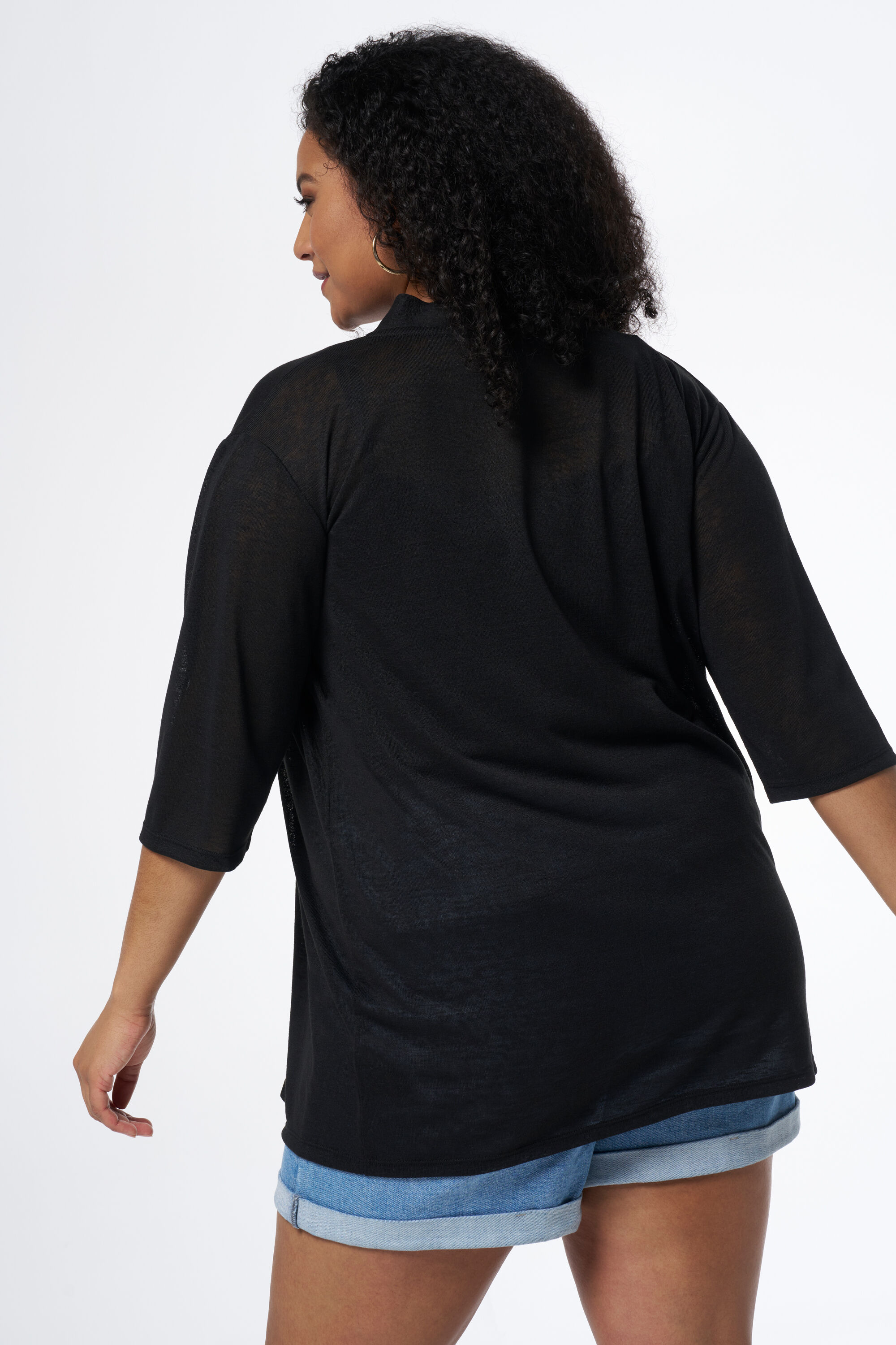 Cardigan &agrave; manches trois-quarts image number 3