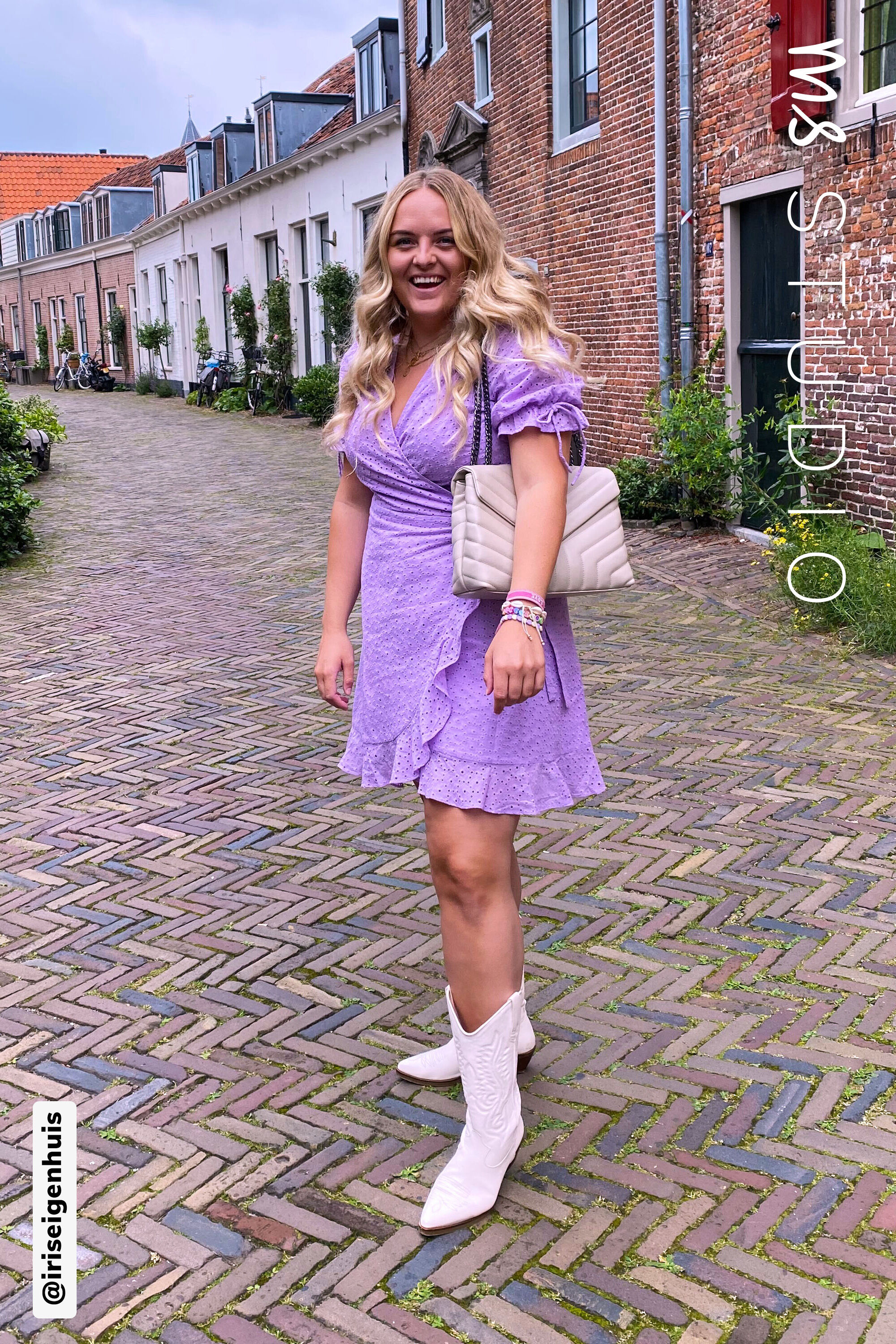 Robe portefeuille &agrave; broderie