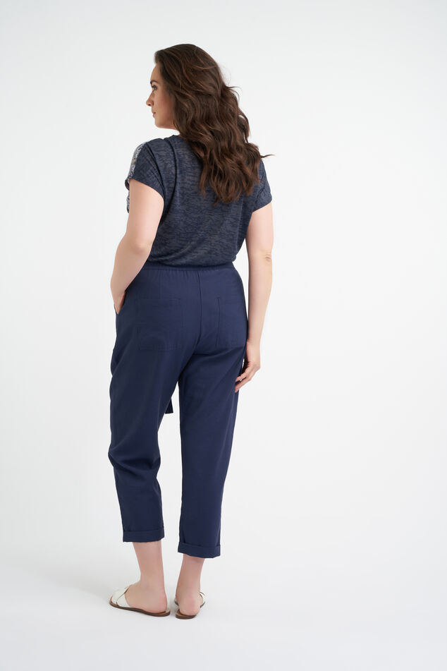 Pantalon avec ceinture à nouer image number 3