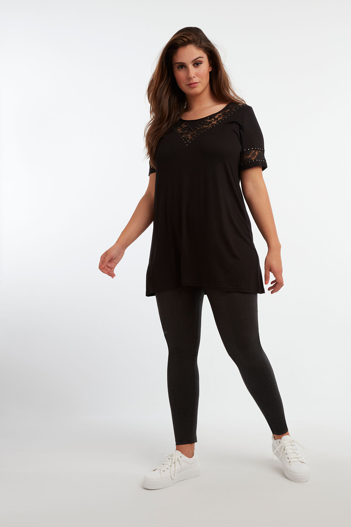 Femmes Legging effet mouille avec imprime craquele MS Mode