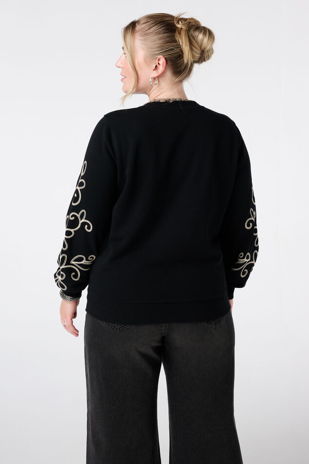 Pull avec détails brodés image number 3