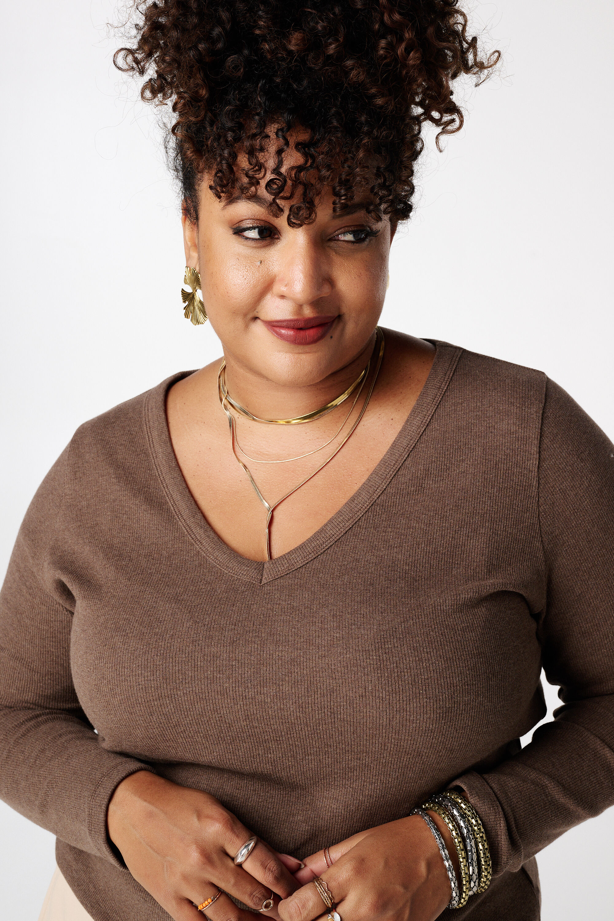 Haut c&ocirc;tel&eacute; &agrave; manches longues image number 4