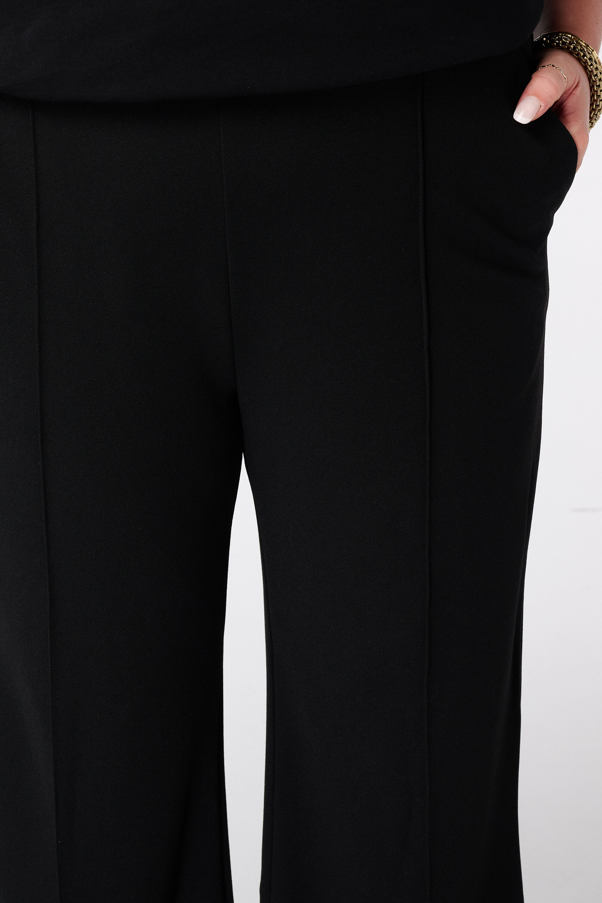 Pantalon droit &agrave; taille &eacute;lastique image number 2