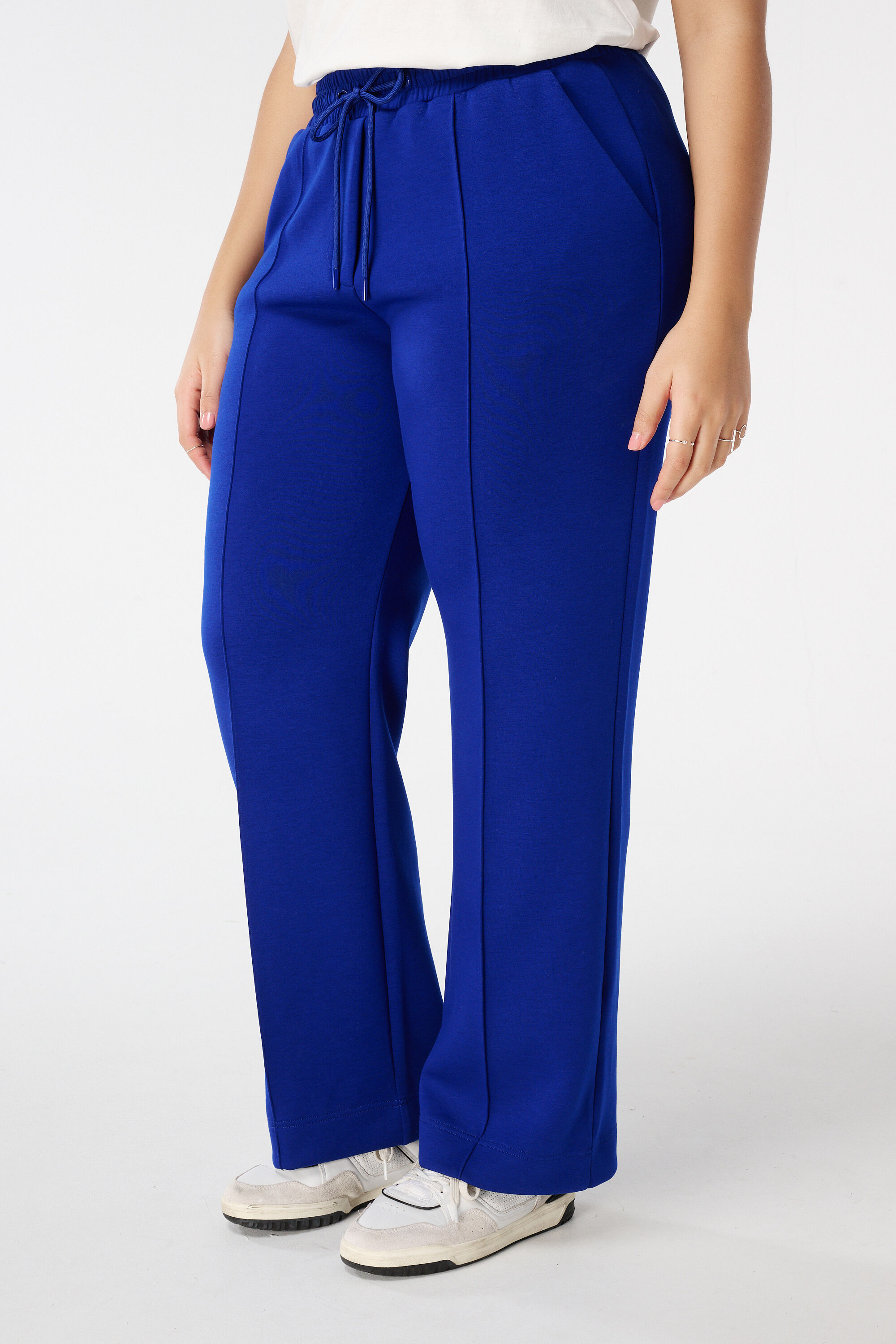 Pantalon avec taille &eacute;lastique et couture d&eacute;corative image number 5