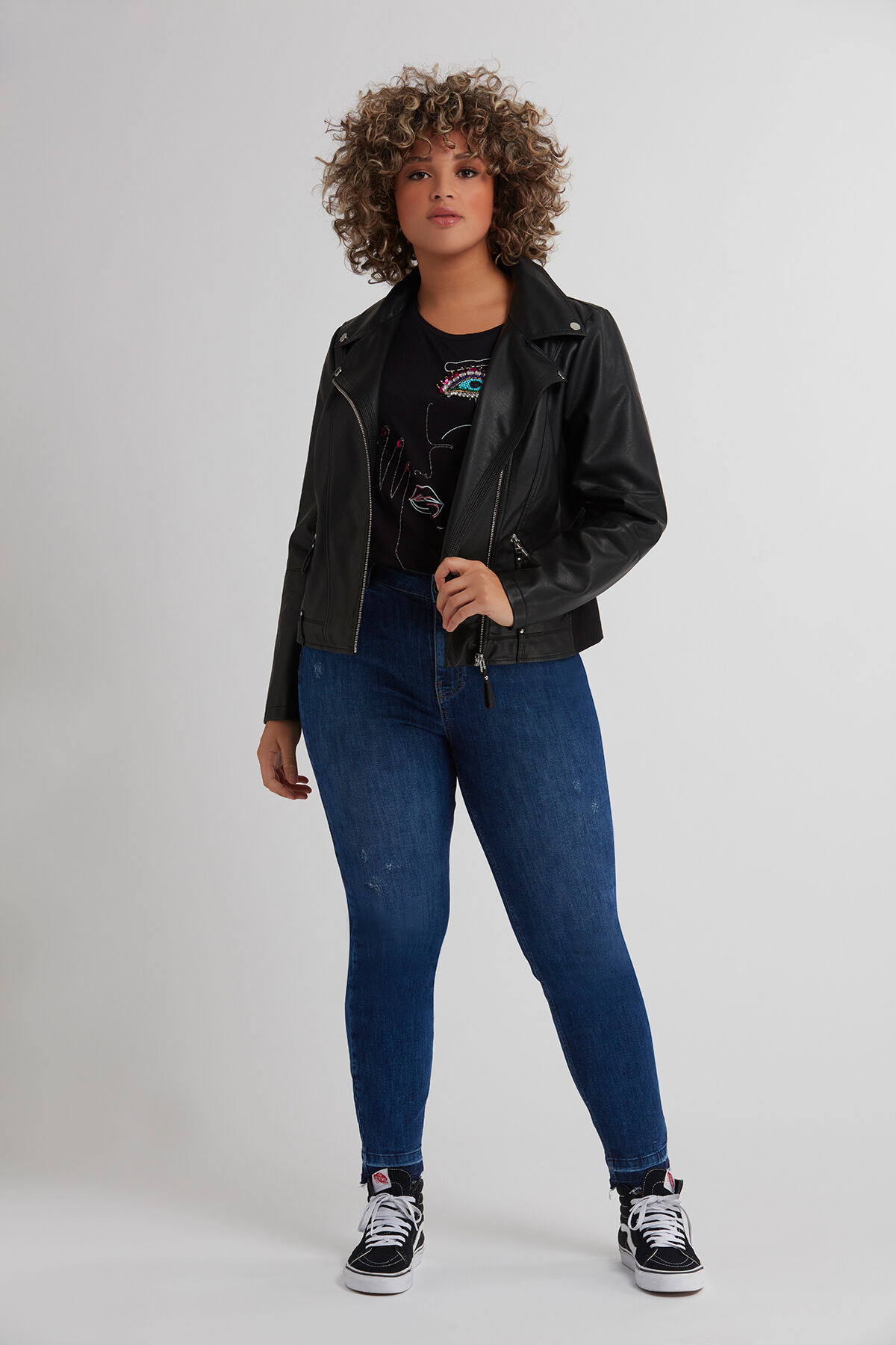 Veste motard en simili image number 3