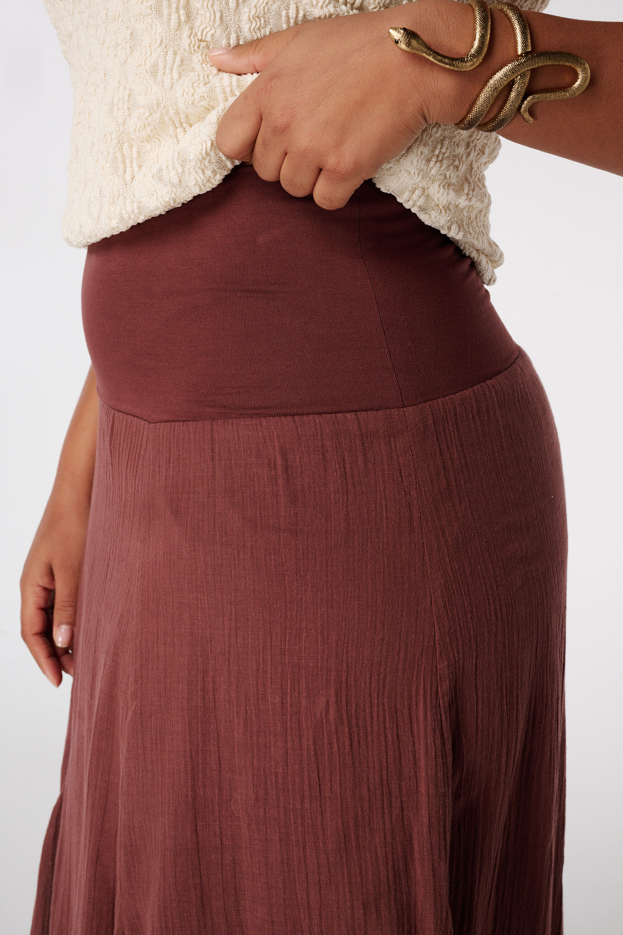 Jupe maxi &eacute;vas&eacute;e image number 4