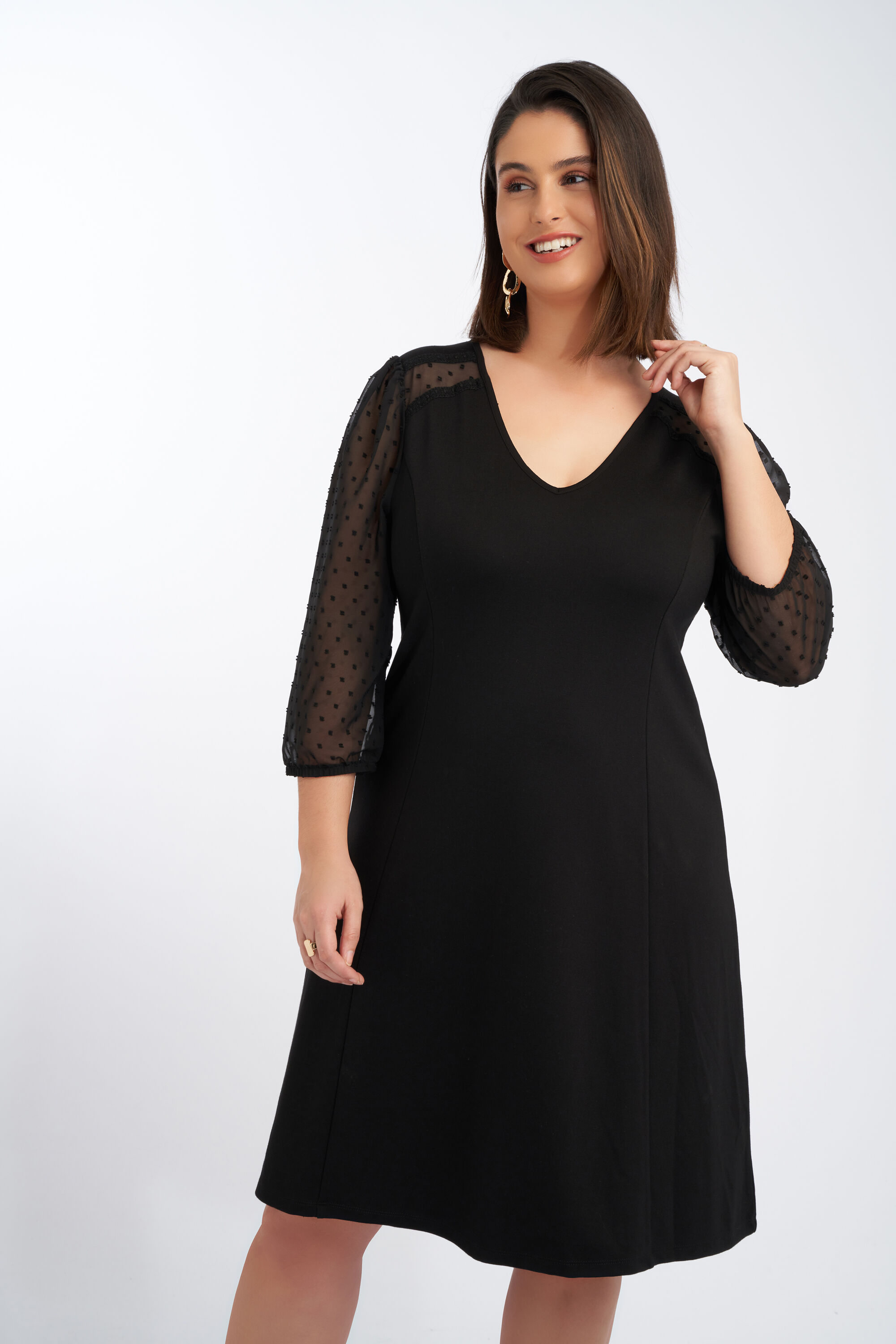 Robes &agrave; manches transparentes image number 5