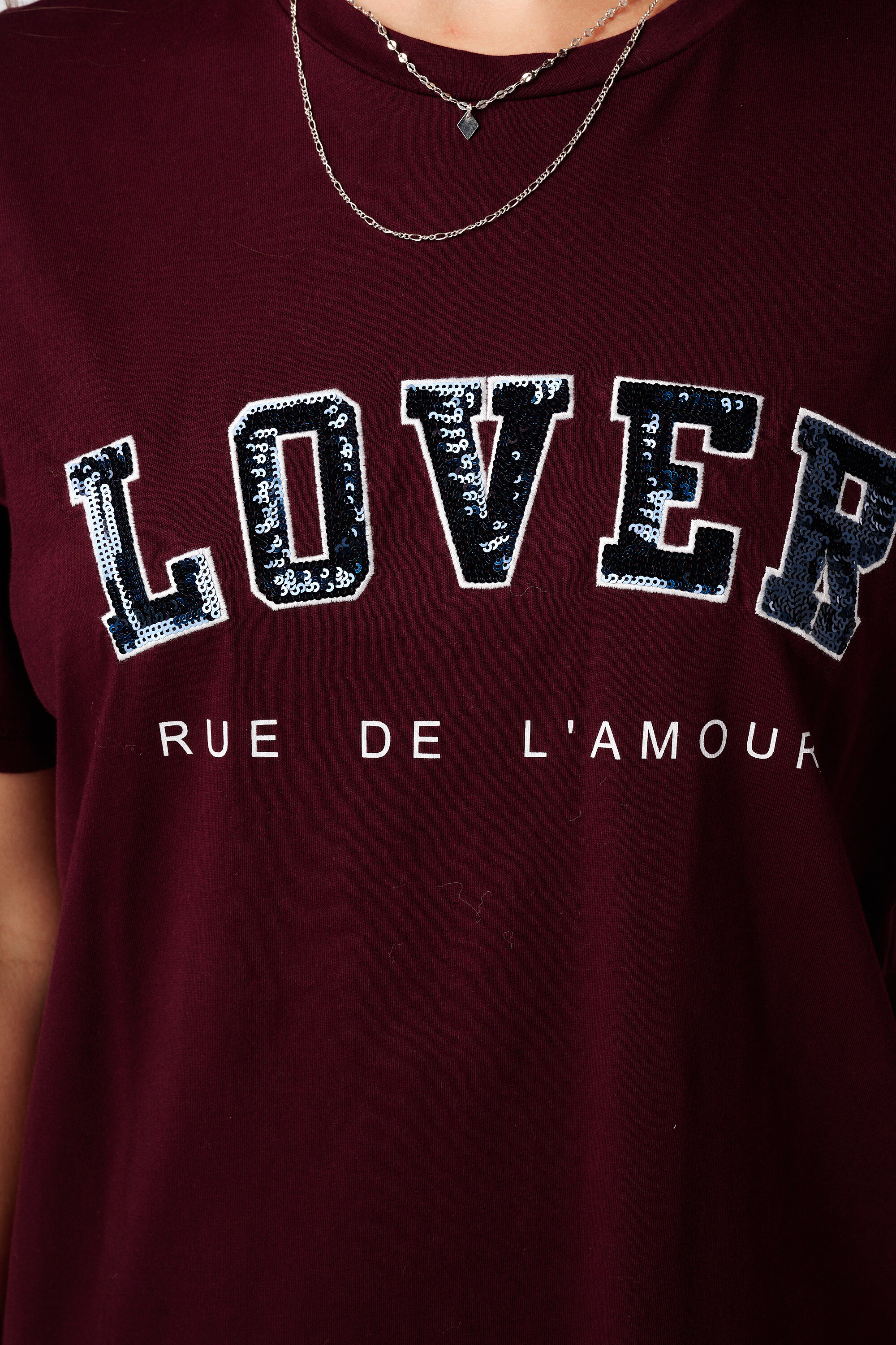 T-shirt avec inscription en paillettes image number 6