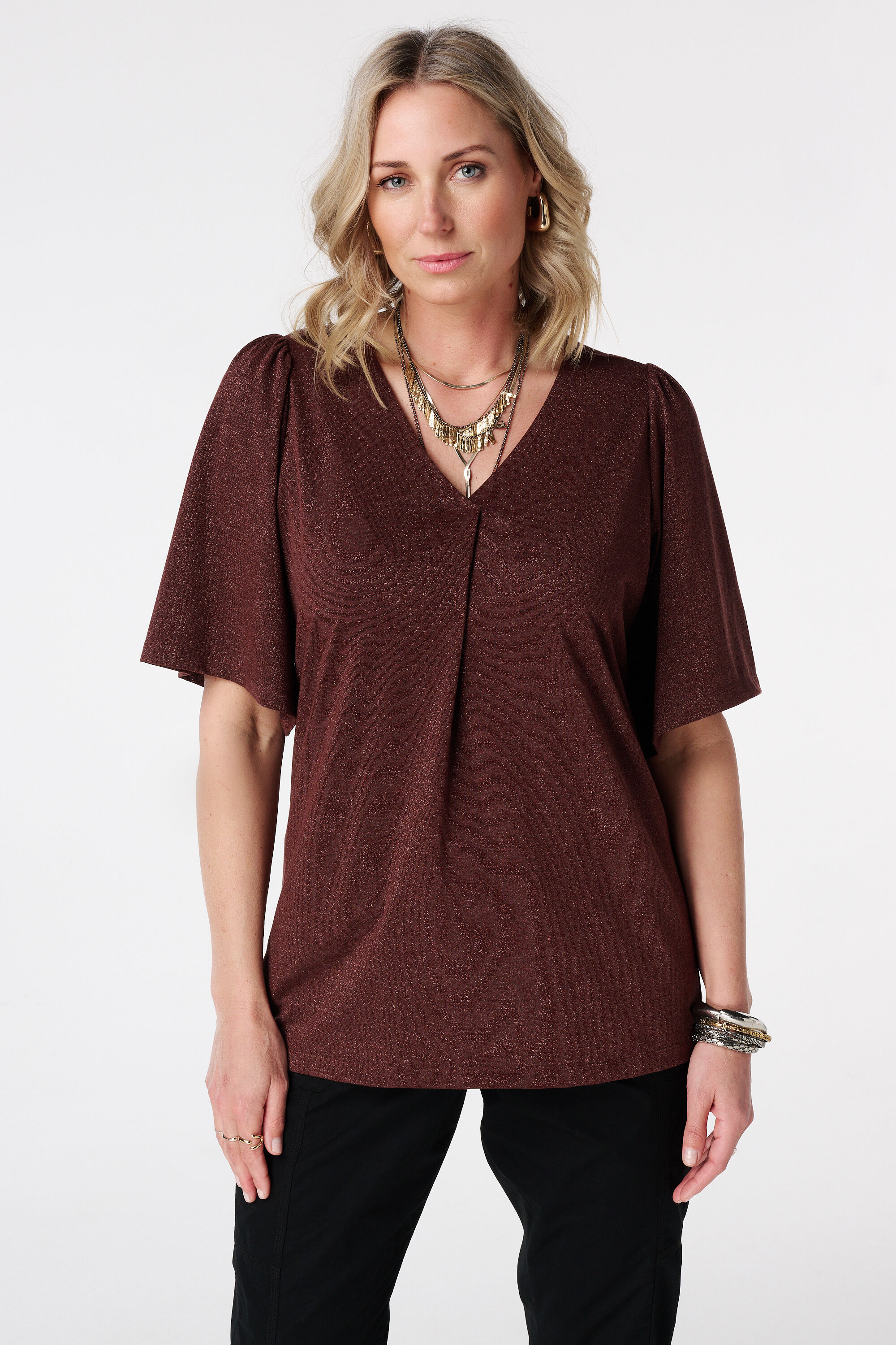 Top avec manches papillon