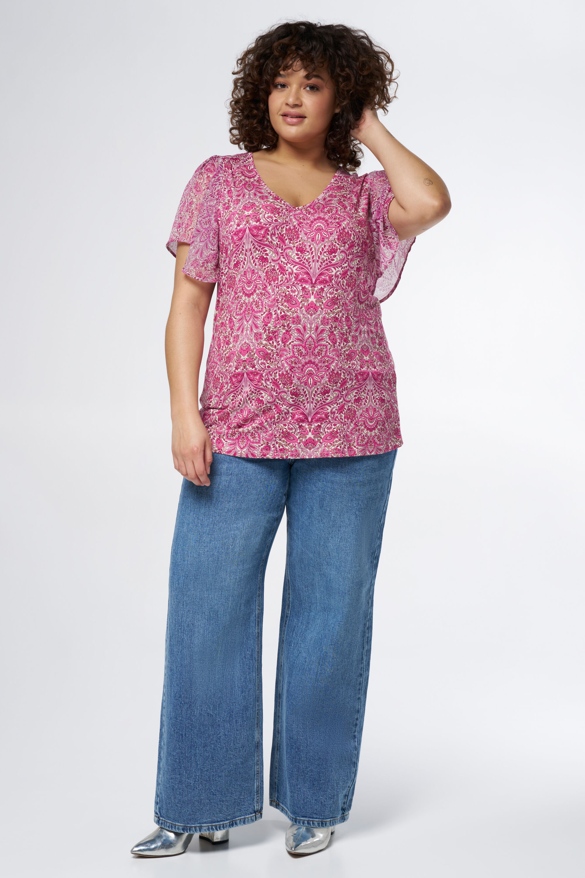 Haut &agrave; imprim&eacute; floral image number 5