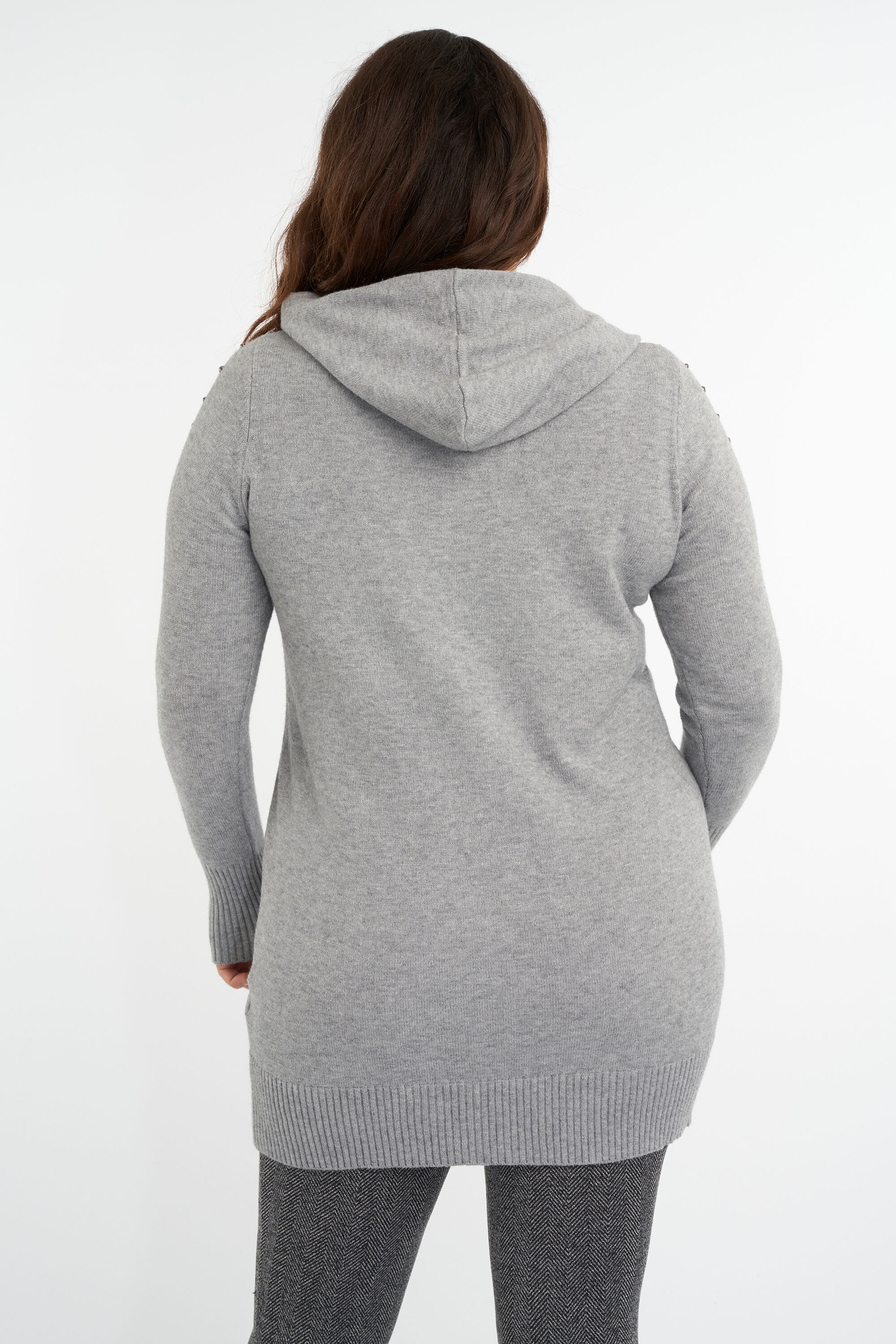 Pull &agrave; capuche long image number 3